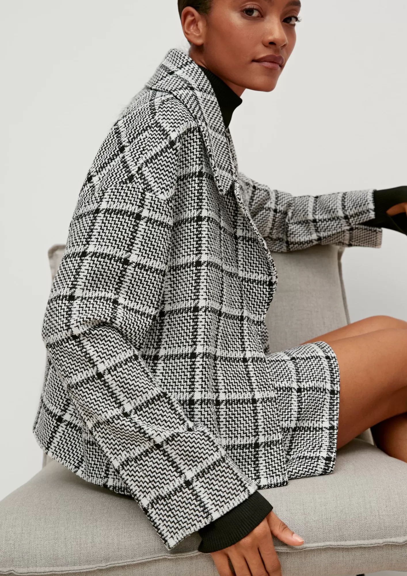 Store Comma Jacke Mit Boucle-Struktur