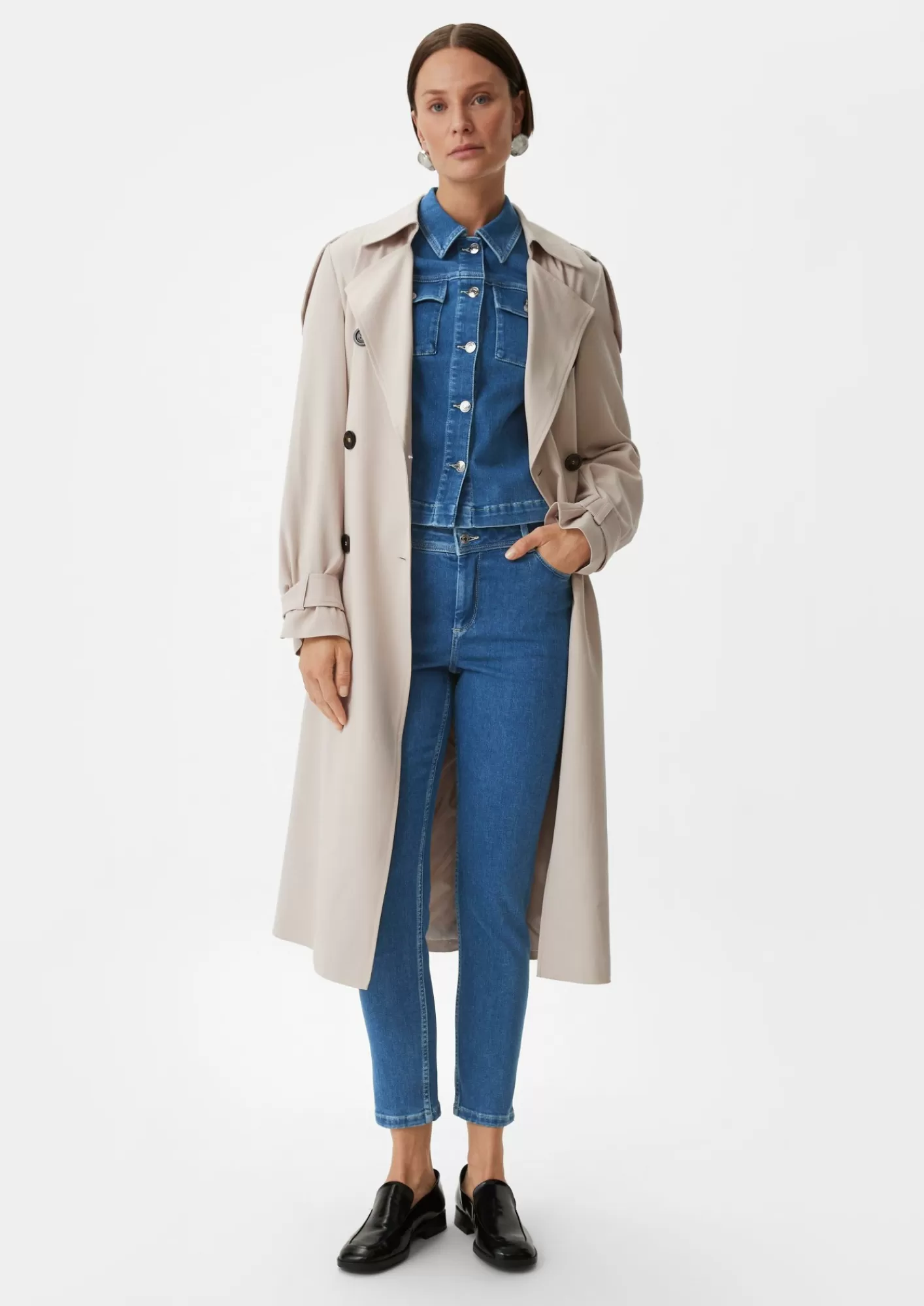 Shop Comma Jeansjacke Aus Baumwollmix