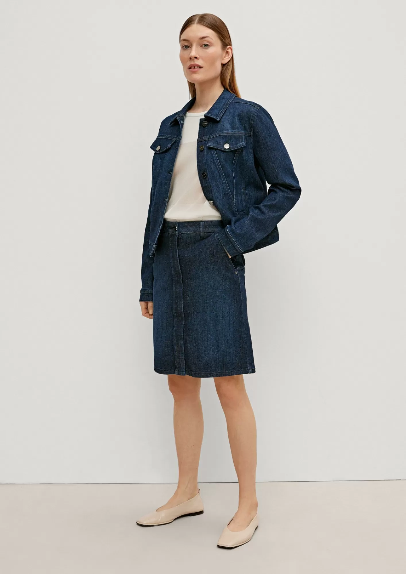 Sale Comma Jeansrock Im Slim Fit