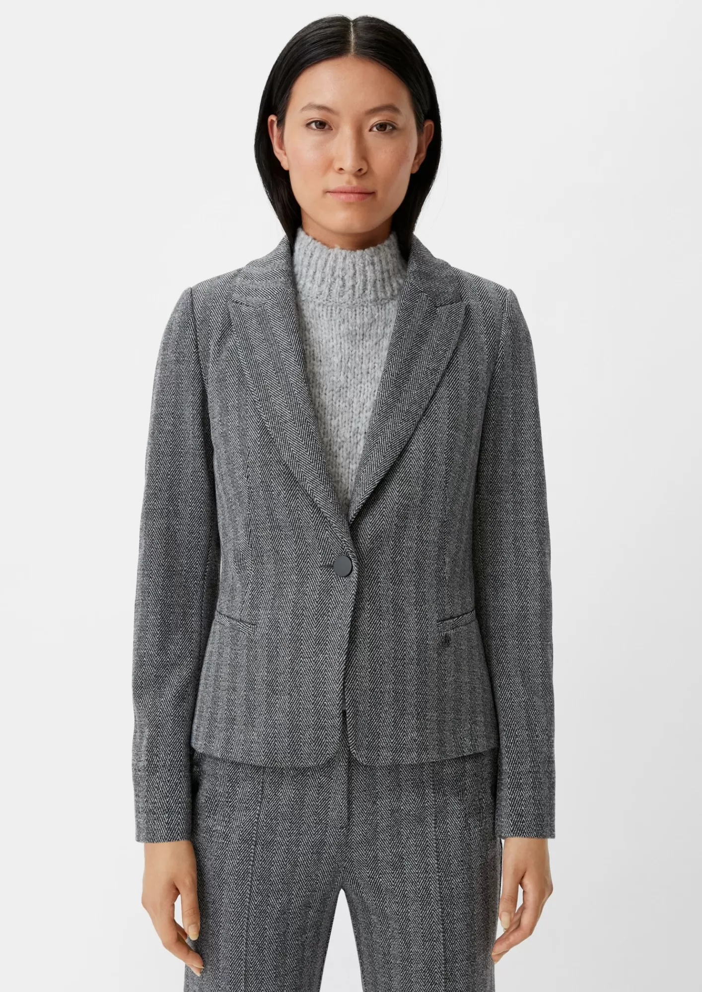 Fashion Comma Jerseyblazer Mit Struktur