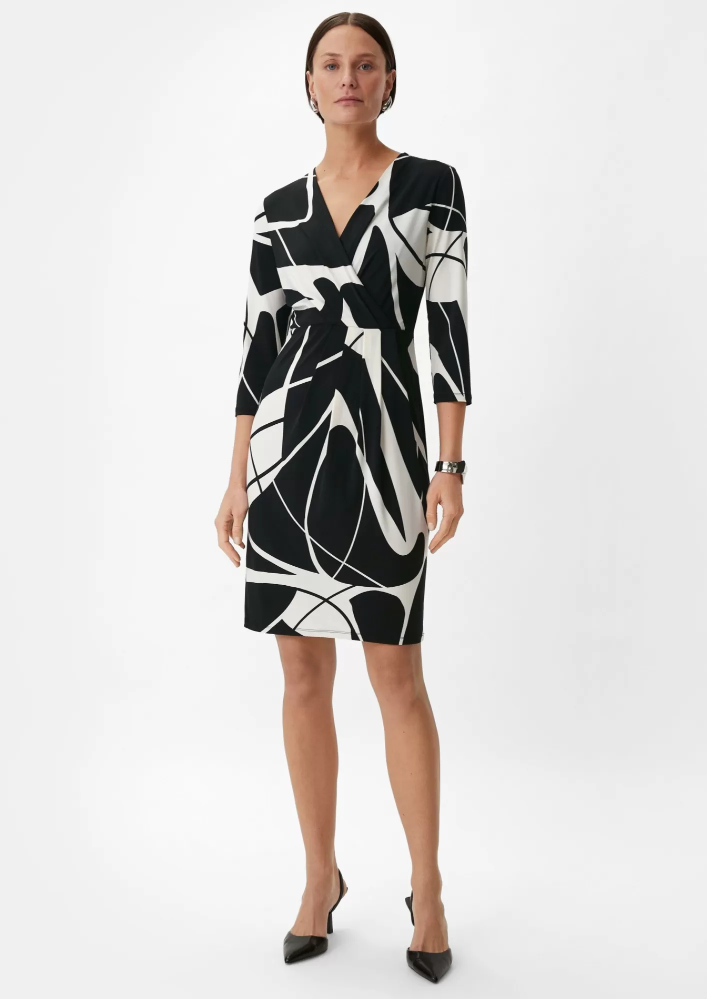 Online Comma Jerseykleid In Wickel-Optik