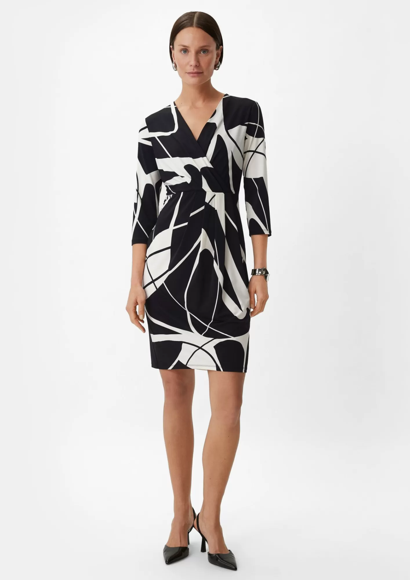 Online Comma Jerseykleid In Wickel-Optik