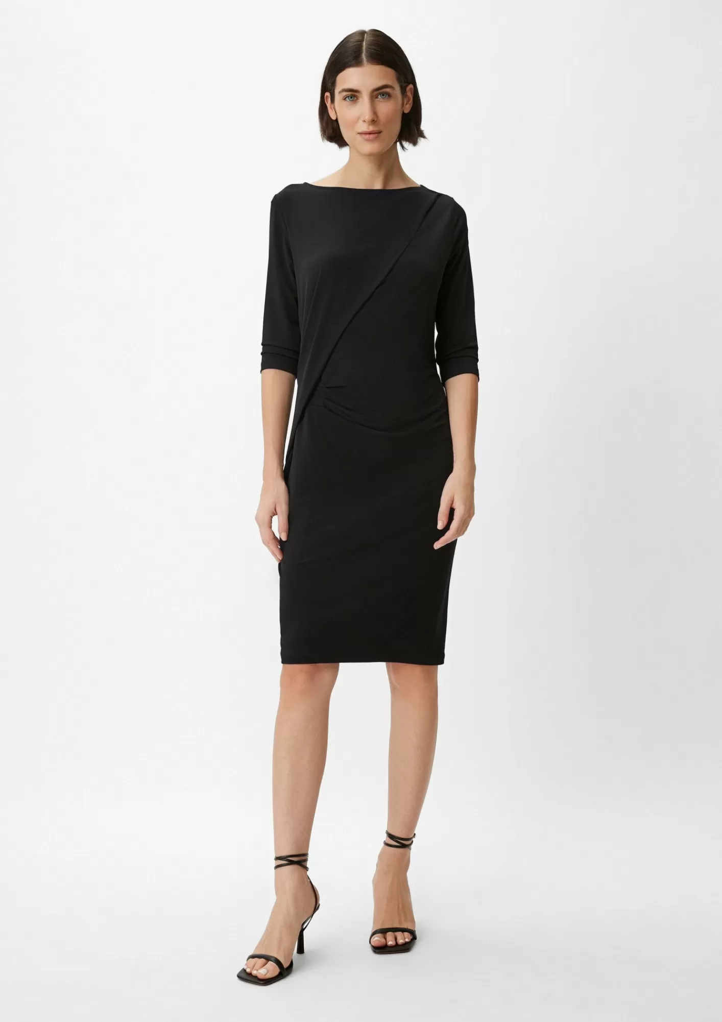 Fashion Comma Jerseykleid Mit Raffung