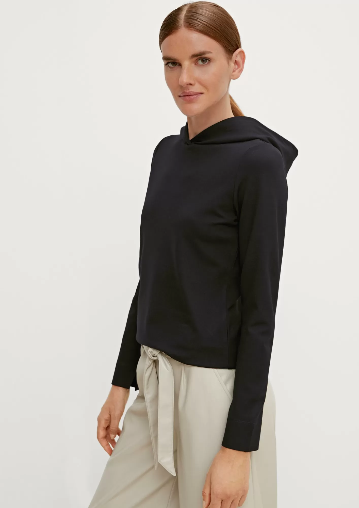 Shop Comma Jerseyshirt Mit Kapuze