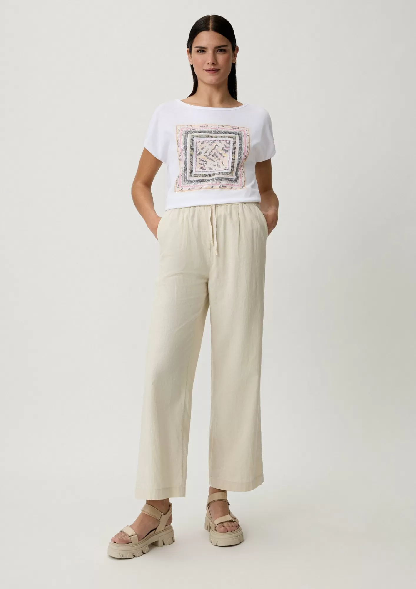 Shop Comma Jerseyshirt Mit Stickerei