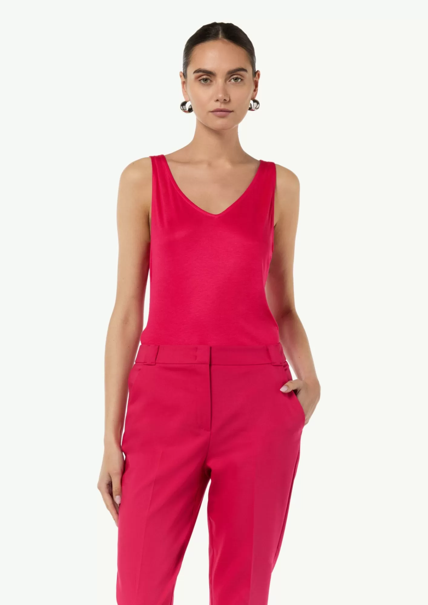 Fashion Comma Jerseytop Mit V-Ausschnitt