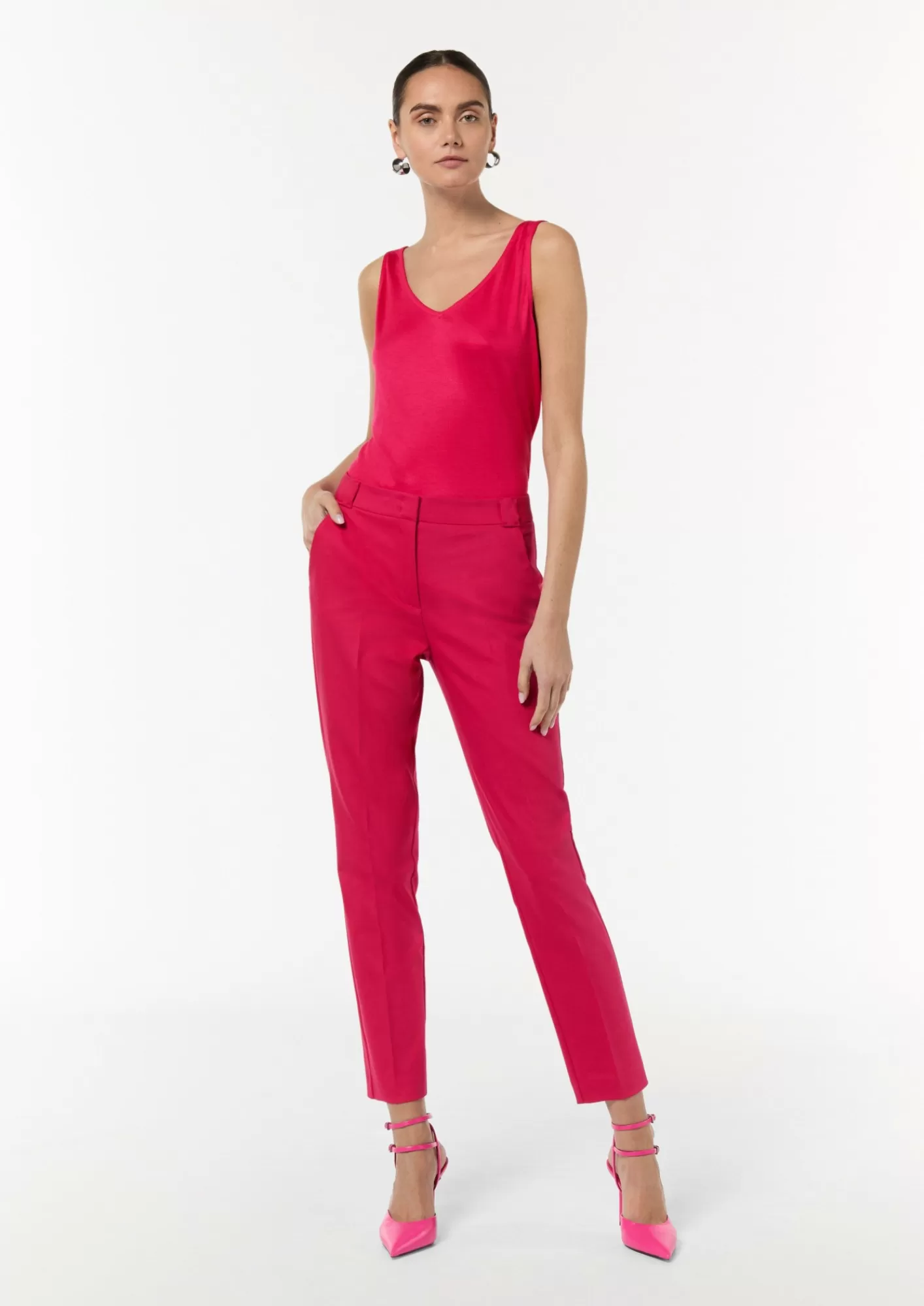 Fashion Comma Jerseytop Mit V-Ausschnitt