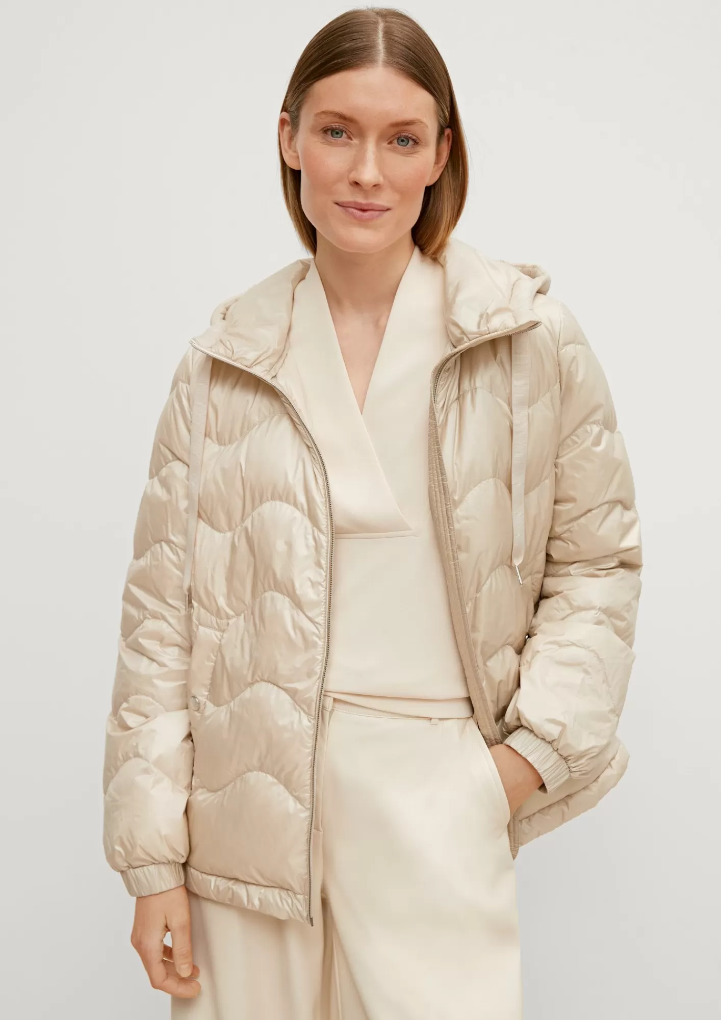 Hot Comma Kapuzenjacke Mit Steppung