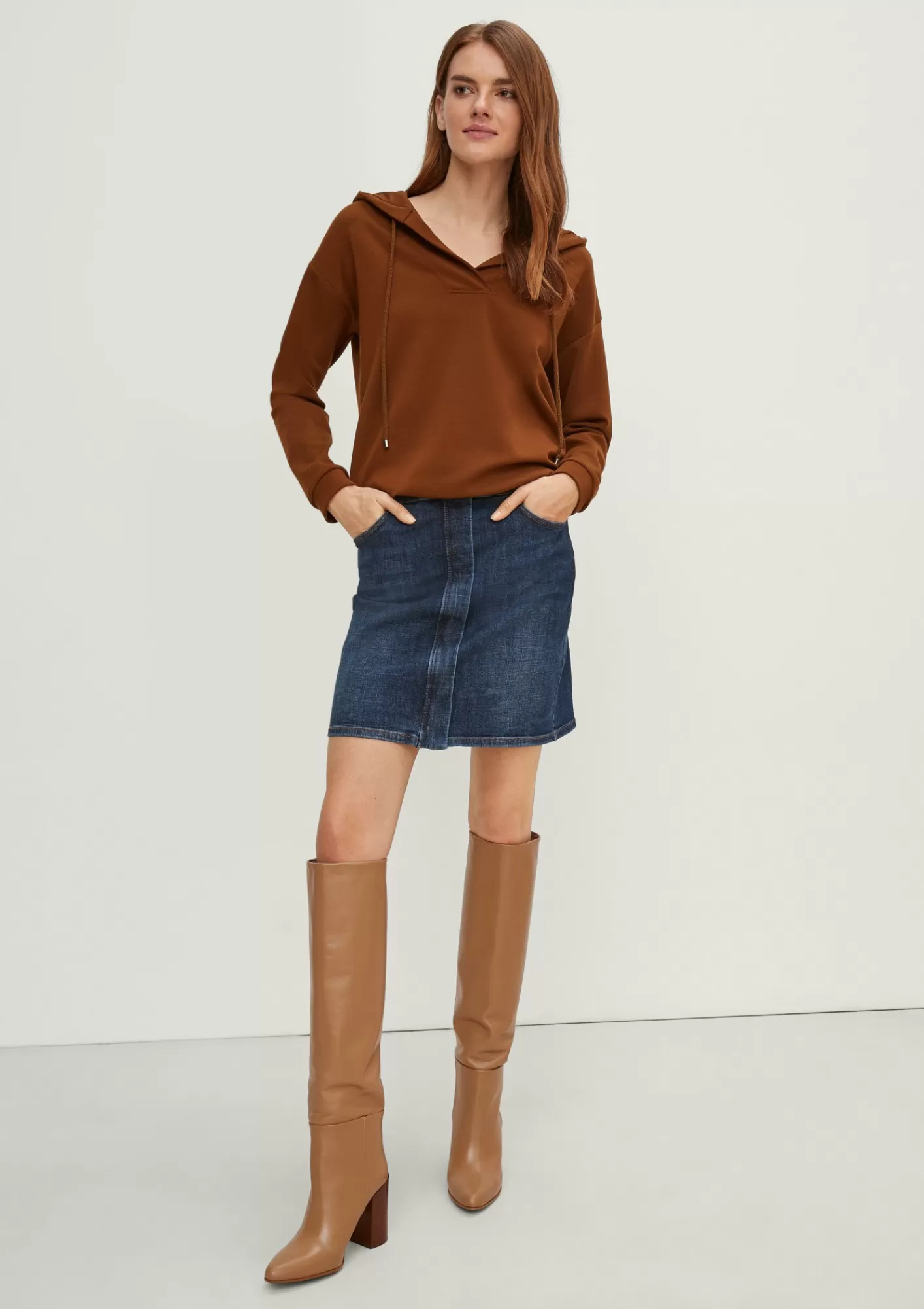 Store Comma Kapuzensweater Aus Modalmix