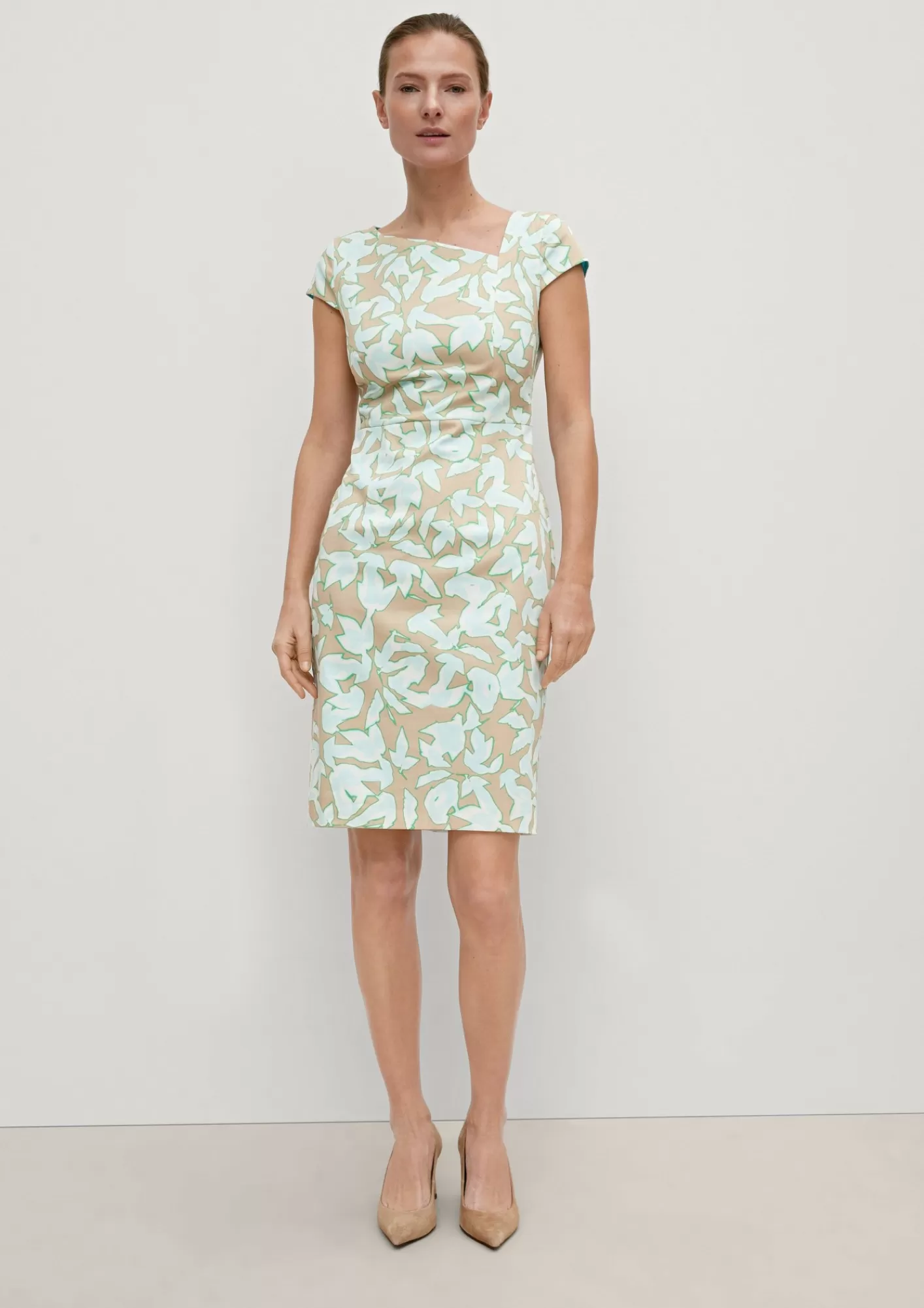 Shop Comma Kleid Aus Baumwollsatin