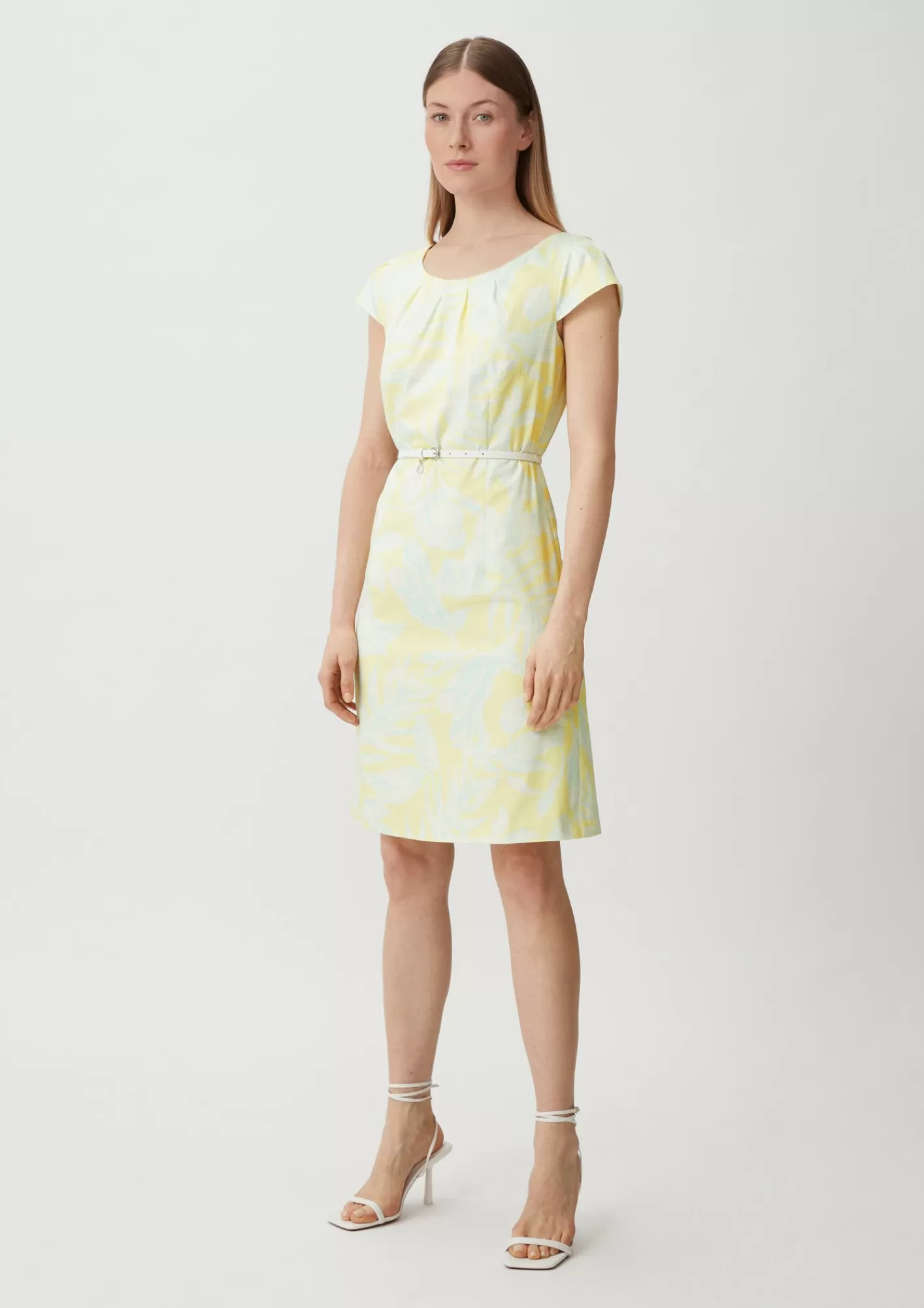 Outlet Comma Kleid Aus Baumwollstretch