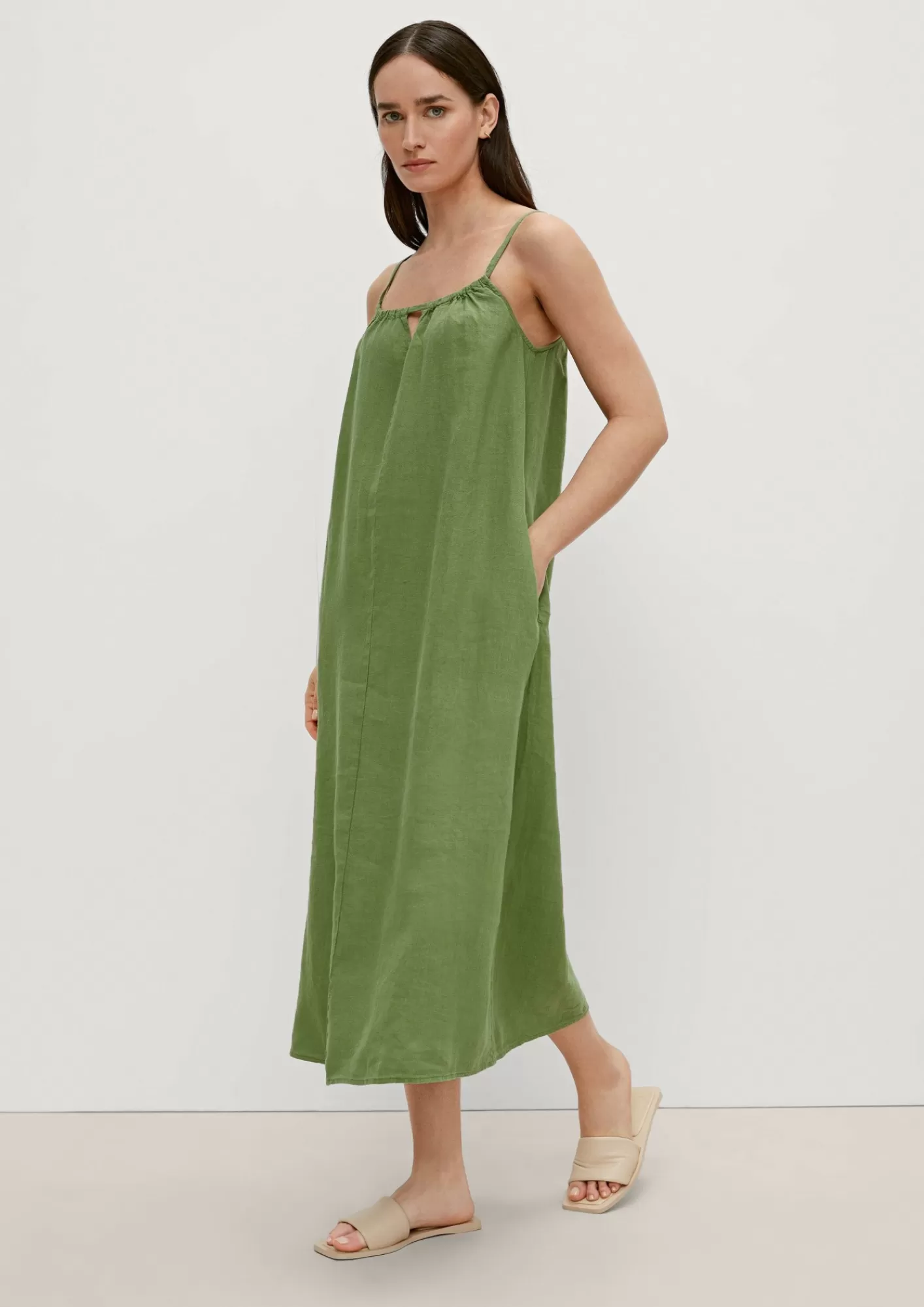 Clearance Comma Kleid Aus Leinen