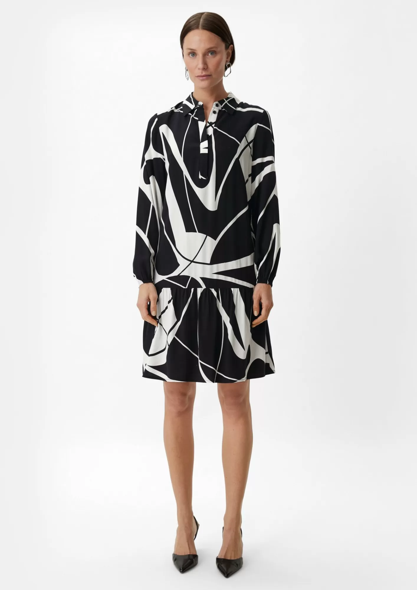 Sale Comma Kleid Aus Viskose Mit All-Over-Print
