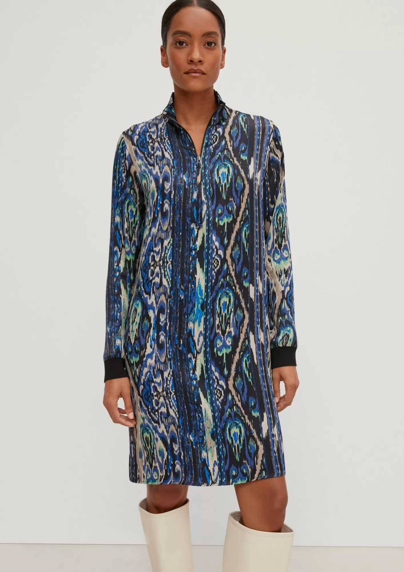 Sale Comma Kleid Aus Viskosesatin