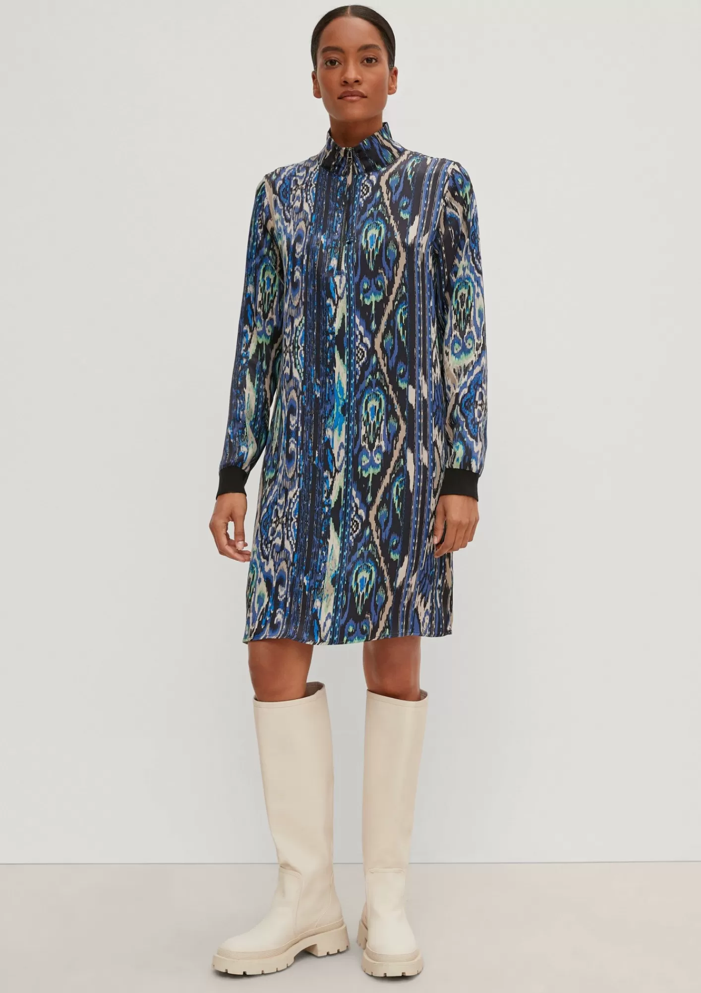 Sale Comma Kleid Aus Viskosesatin