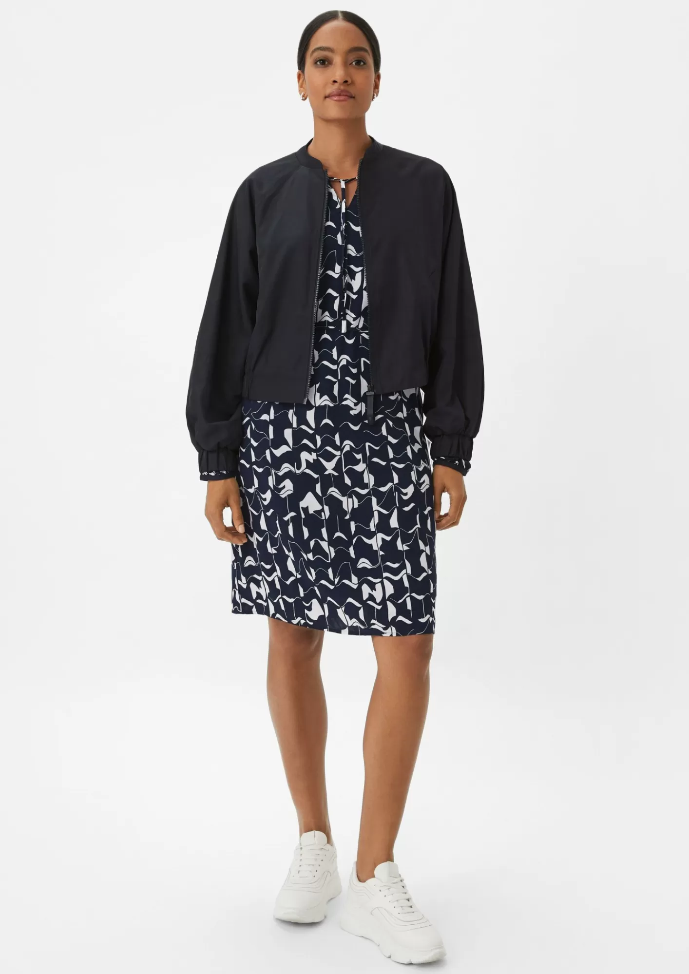 New Comma Kleid Mit Bindeband