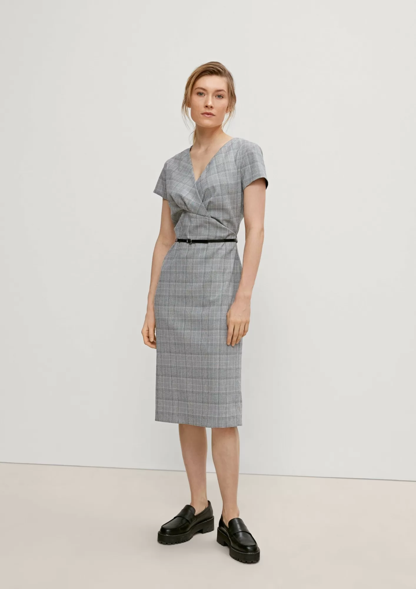 Fashion Comma Kleid Mit Glencheckmuster