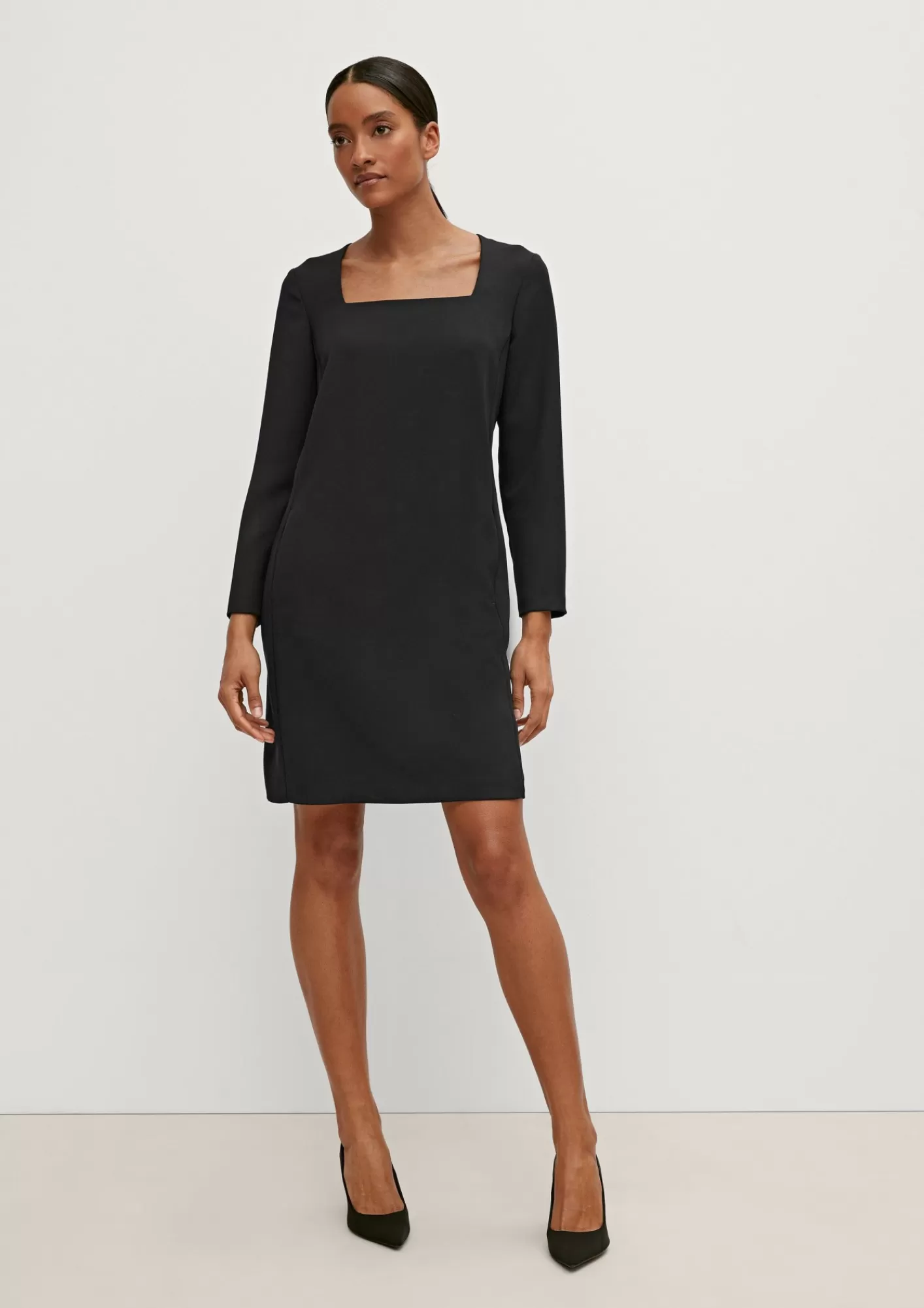 Clearance Comma Kleid Mit Karreeausschnitt