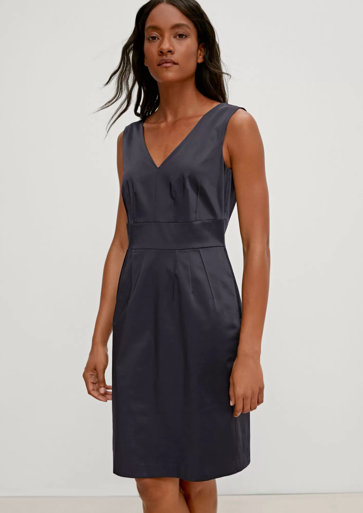Discount Comma Kleid Mit Pintucks