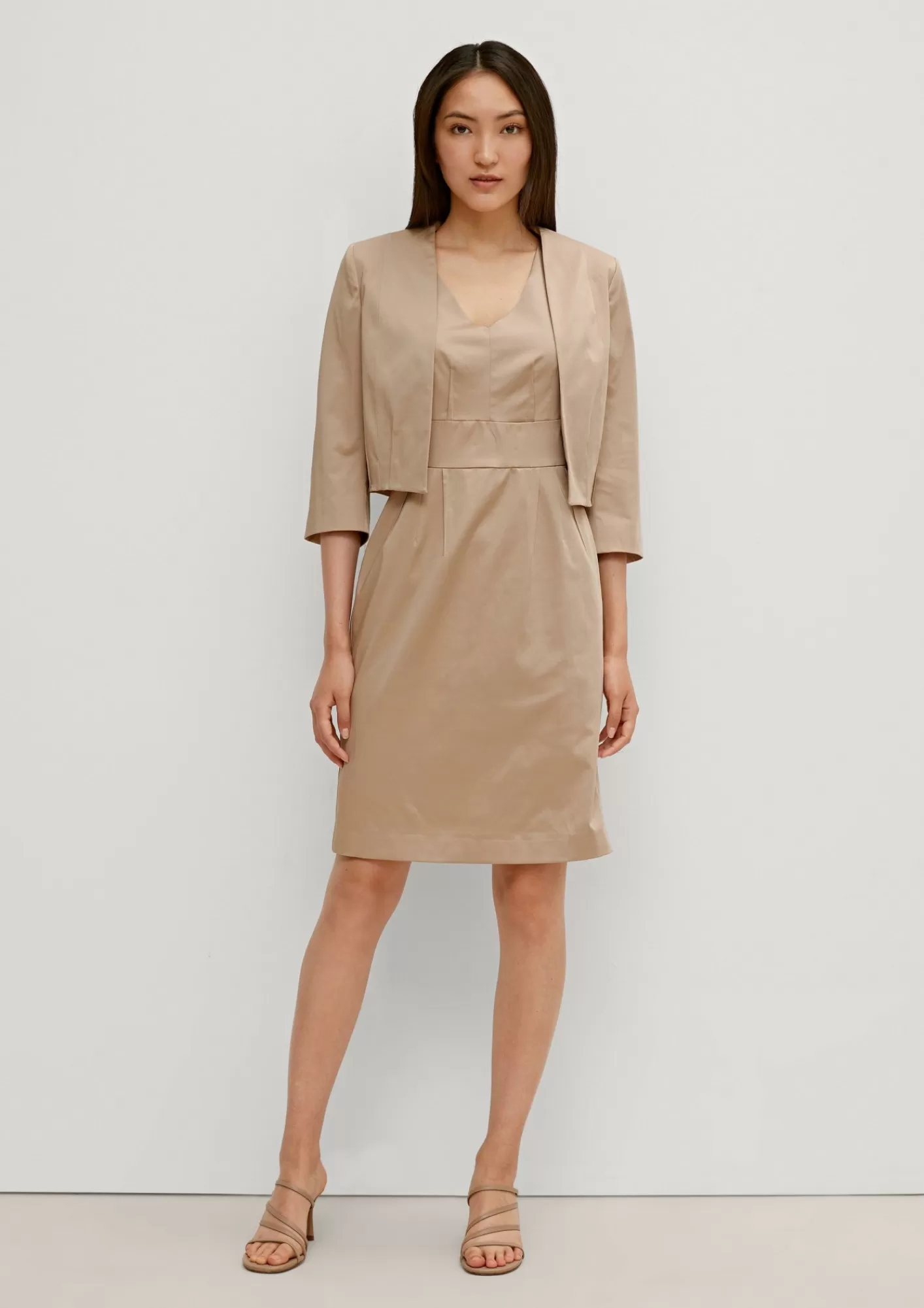 New Comma Kleid Mit Pintucks