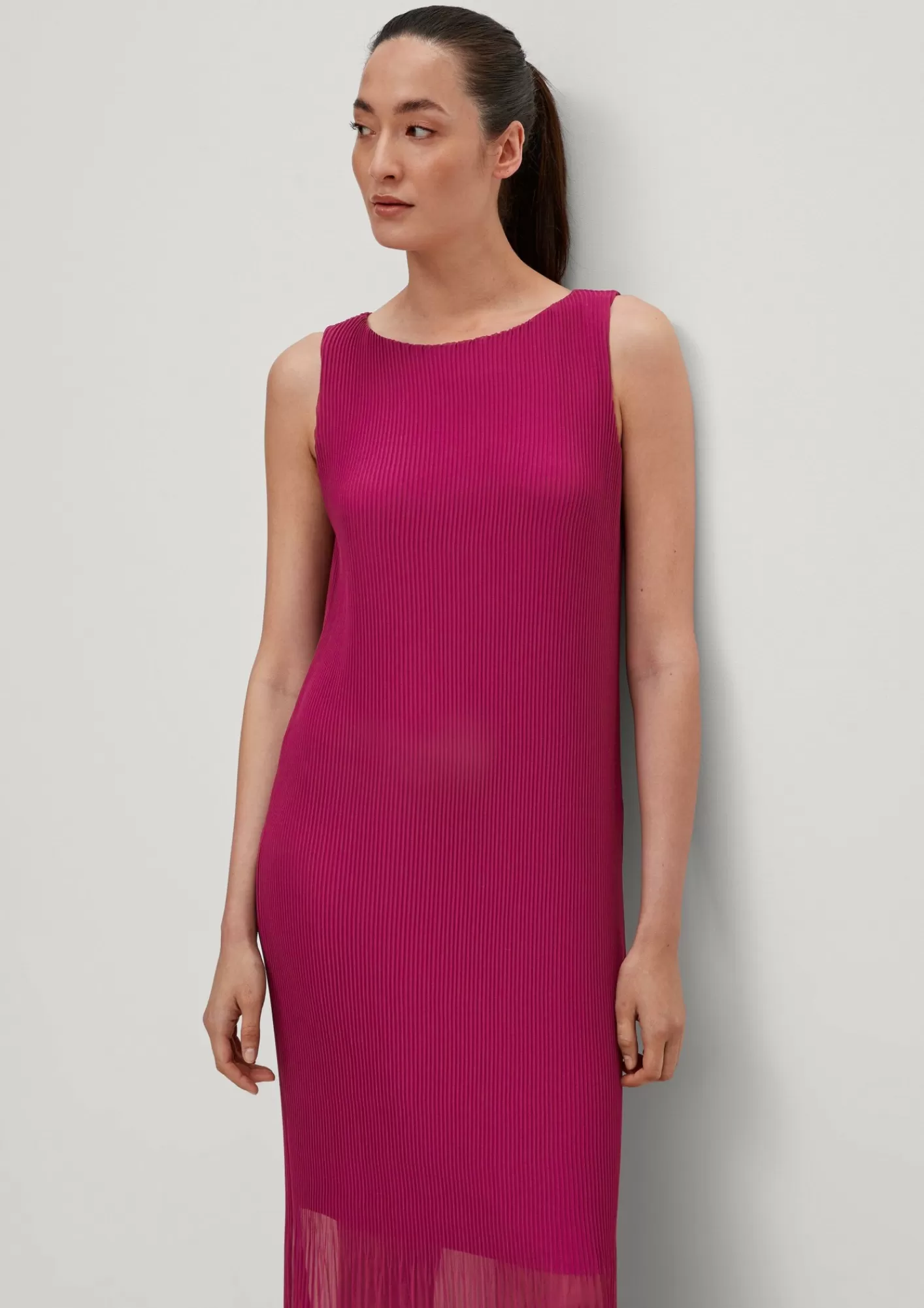 Discount Comma Kleid Mit Plisseefalten