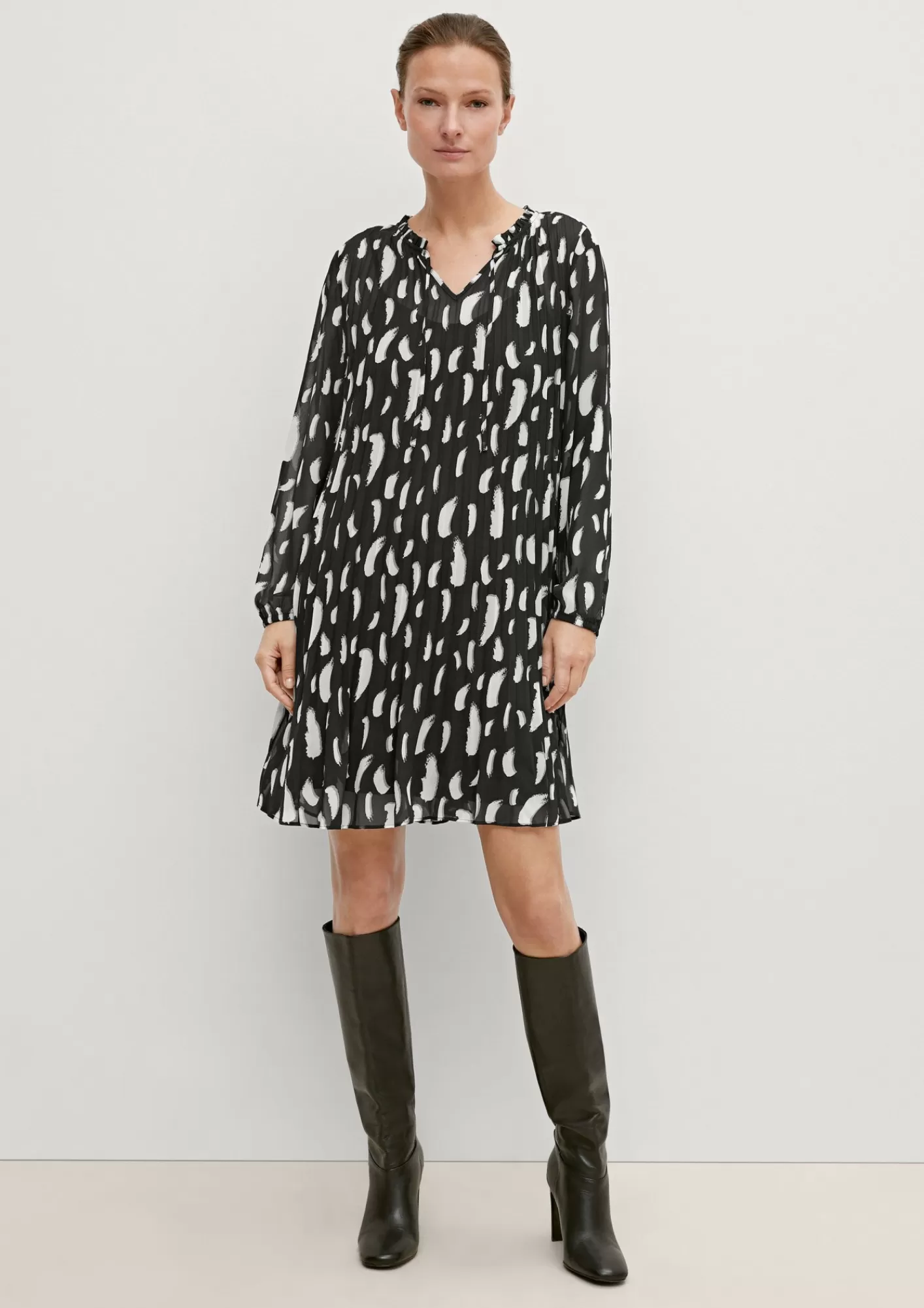 Clearance Comma Kleid Mit Plissee-Falten