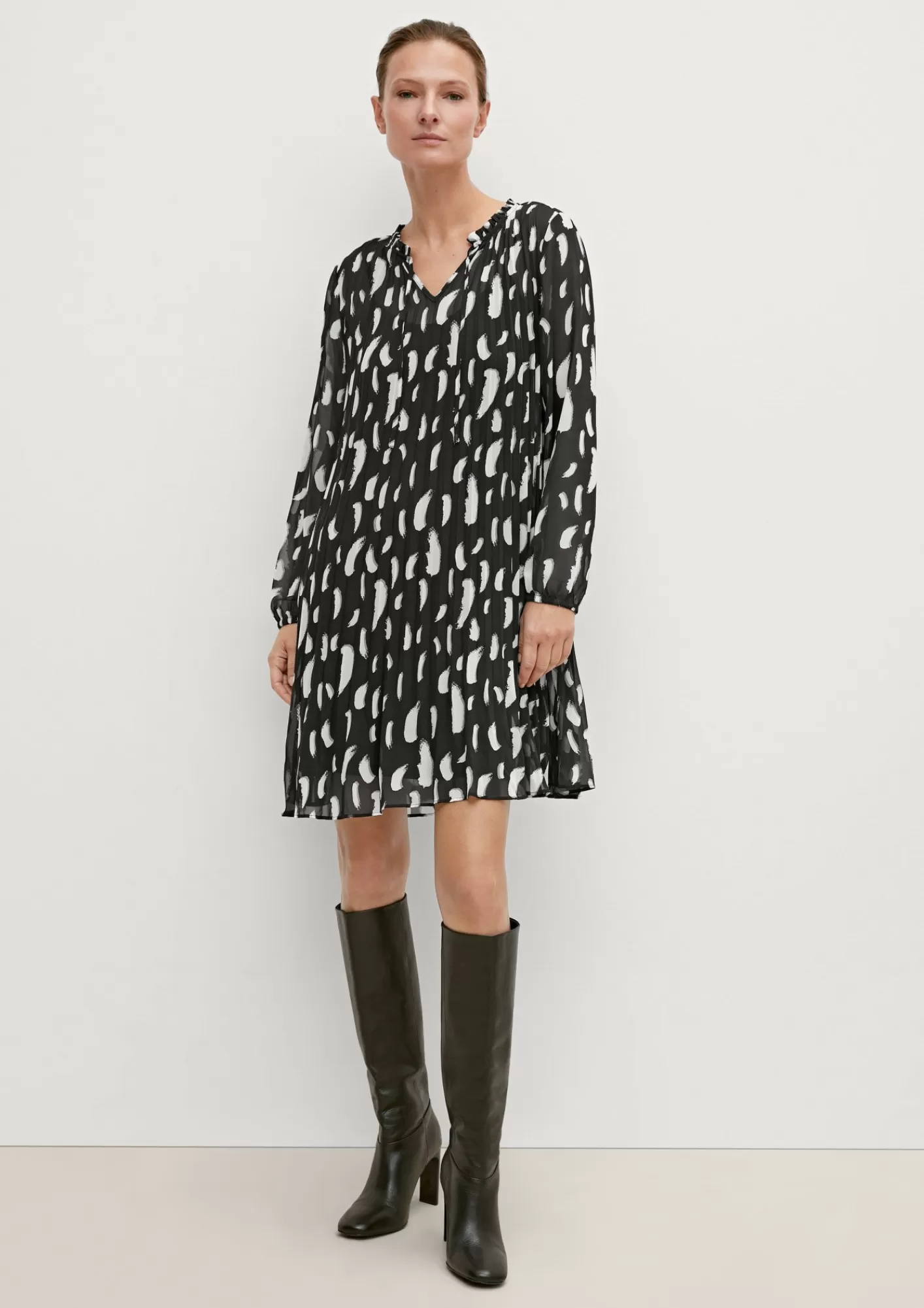 Clearance Comma Kleid Mit Plissee-Falten