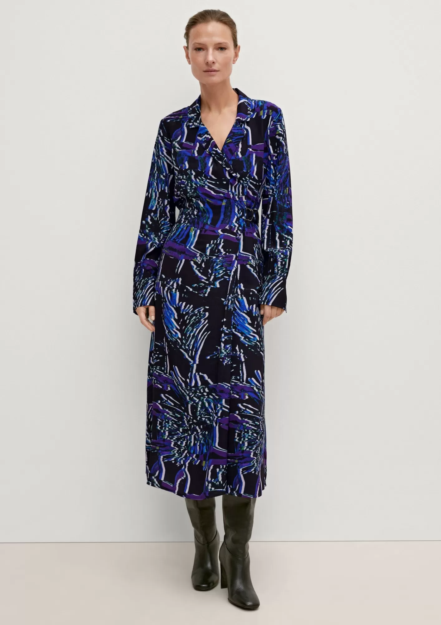 Cheap Comma Kleid Mit Reverskragen