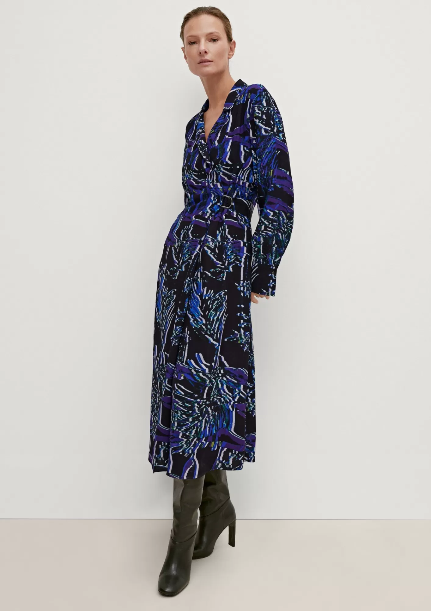 Cheap Comma Kleid Mit Reverskragen