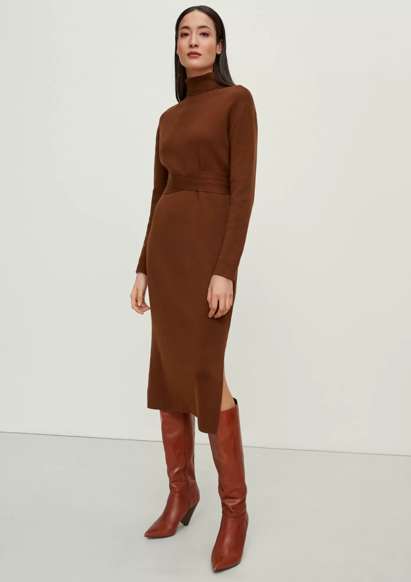 Store Comma Kleid Mit Rollsaum