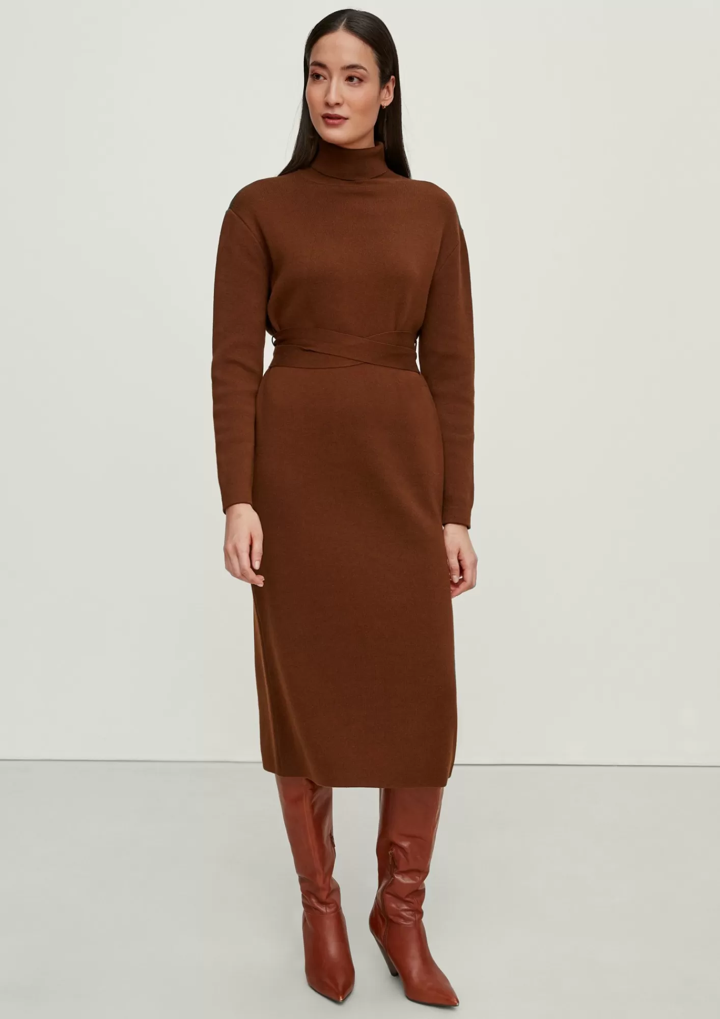 Store Comma Kleid Mit Rollsaum