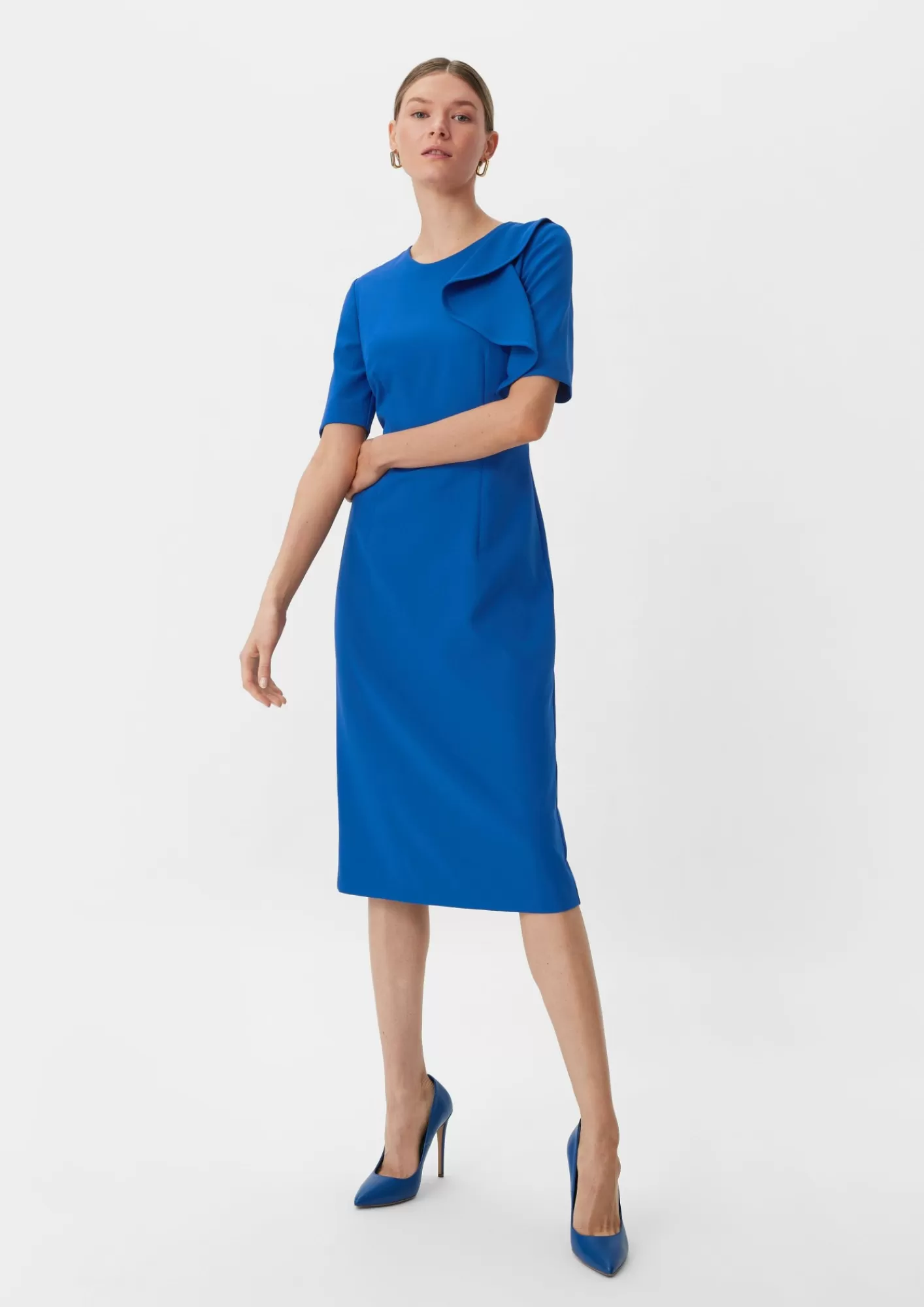 Hot Comma Kleid Mit Volant-Detail