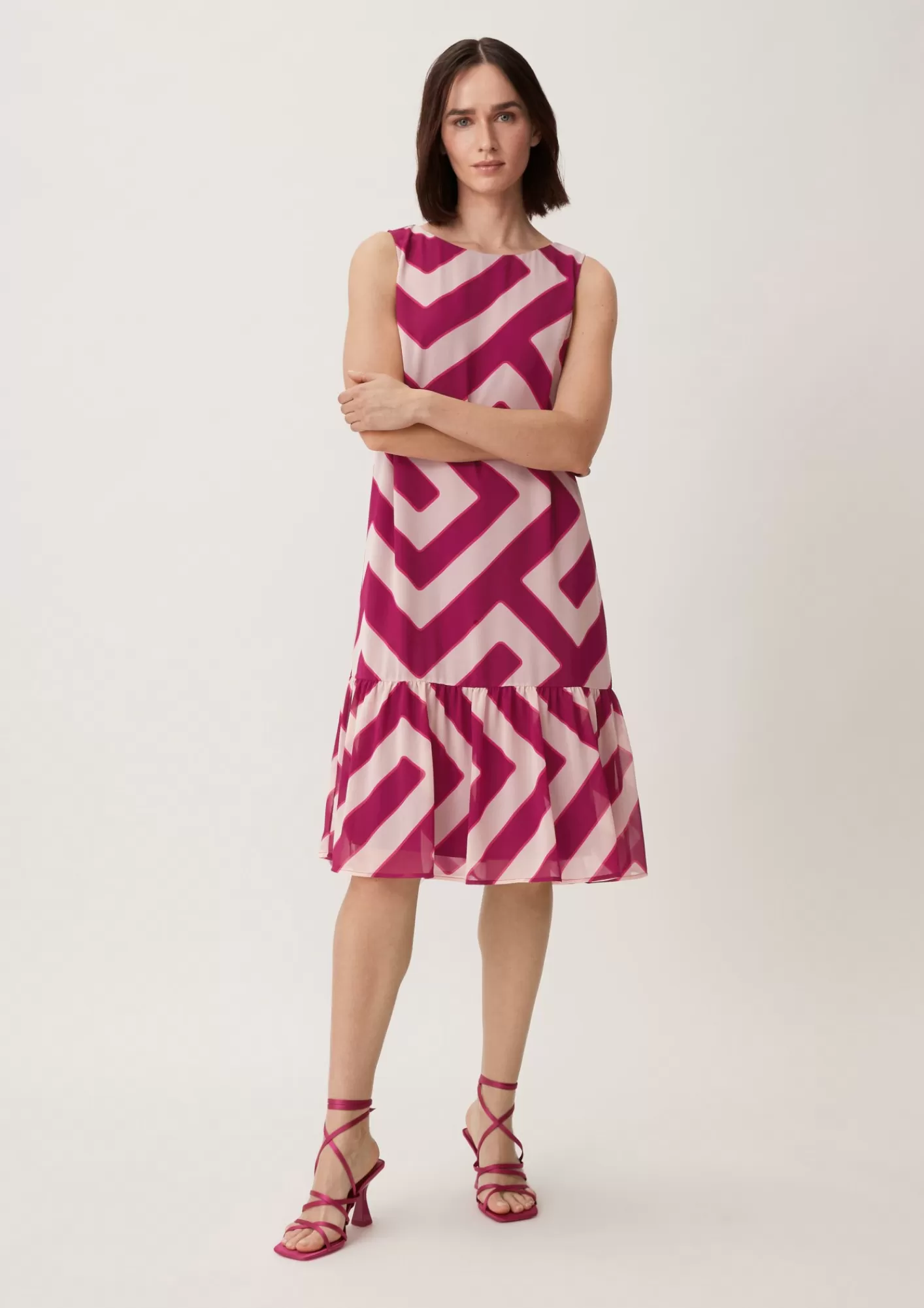Fashion Comma Kleid Mit Volants