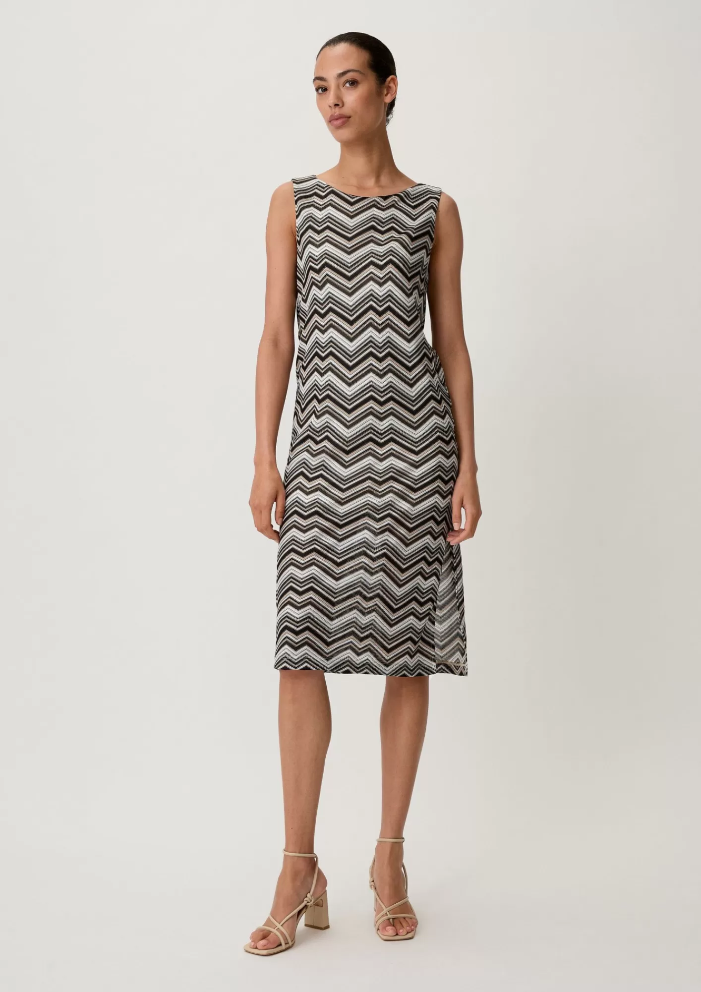 Cheap Comma Kleid Mit Zickzack-Muster