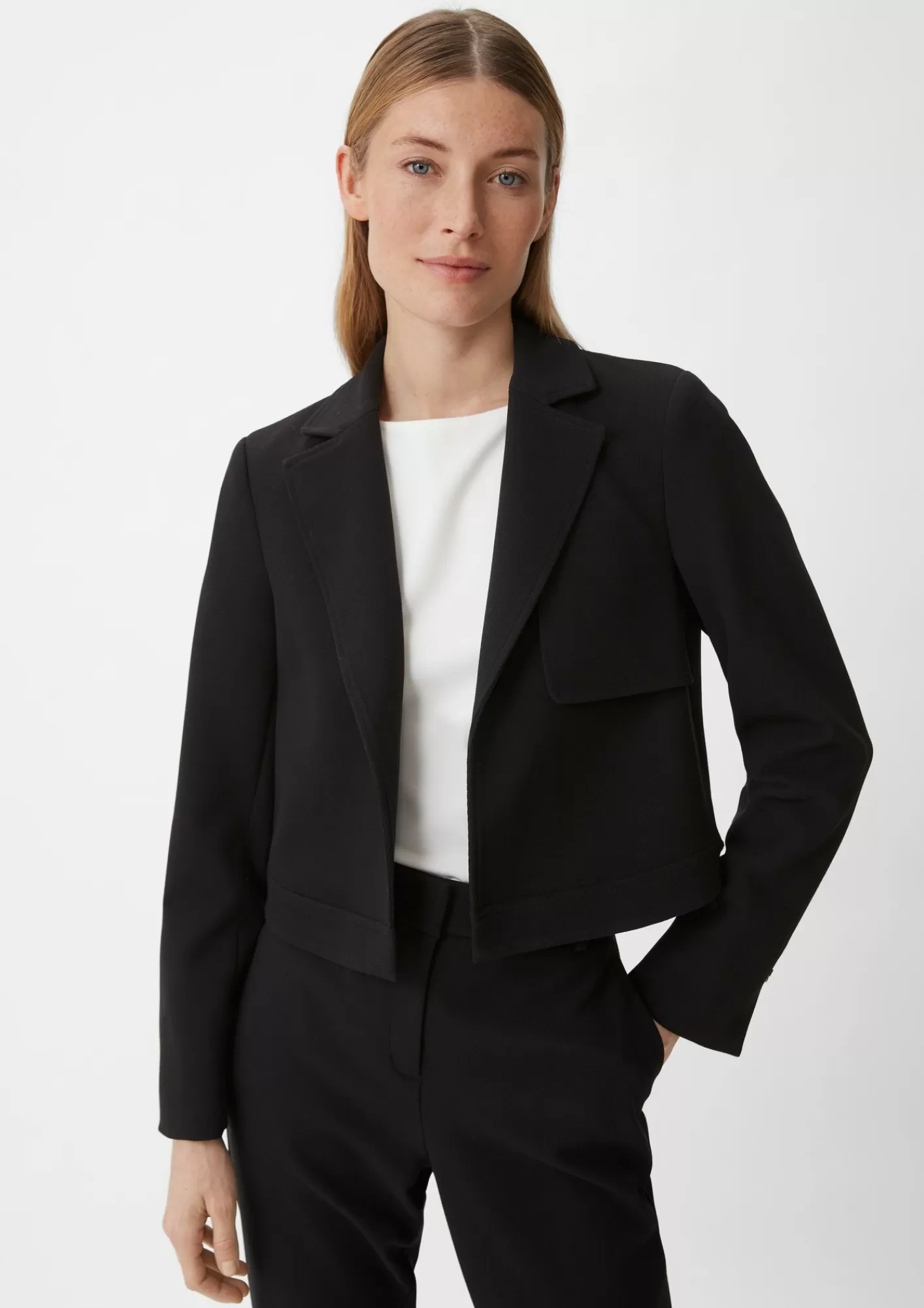 Outlet Comma Kurzer Blazer Aus Viskosemix