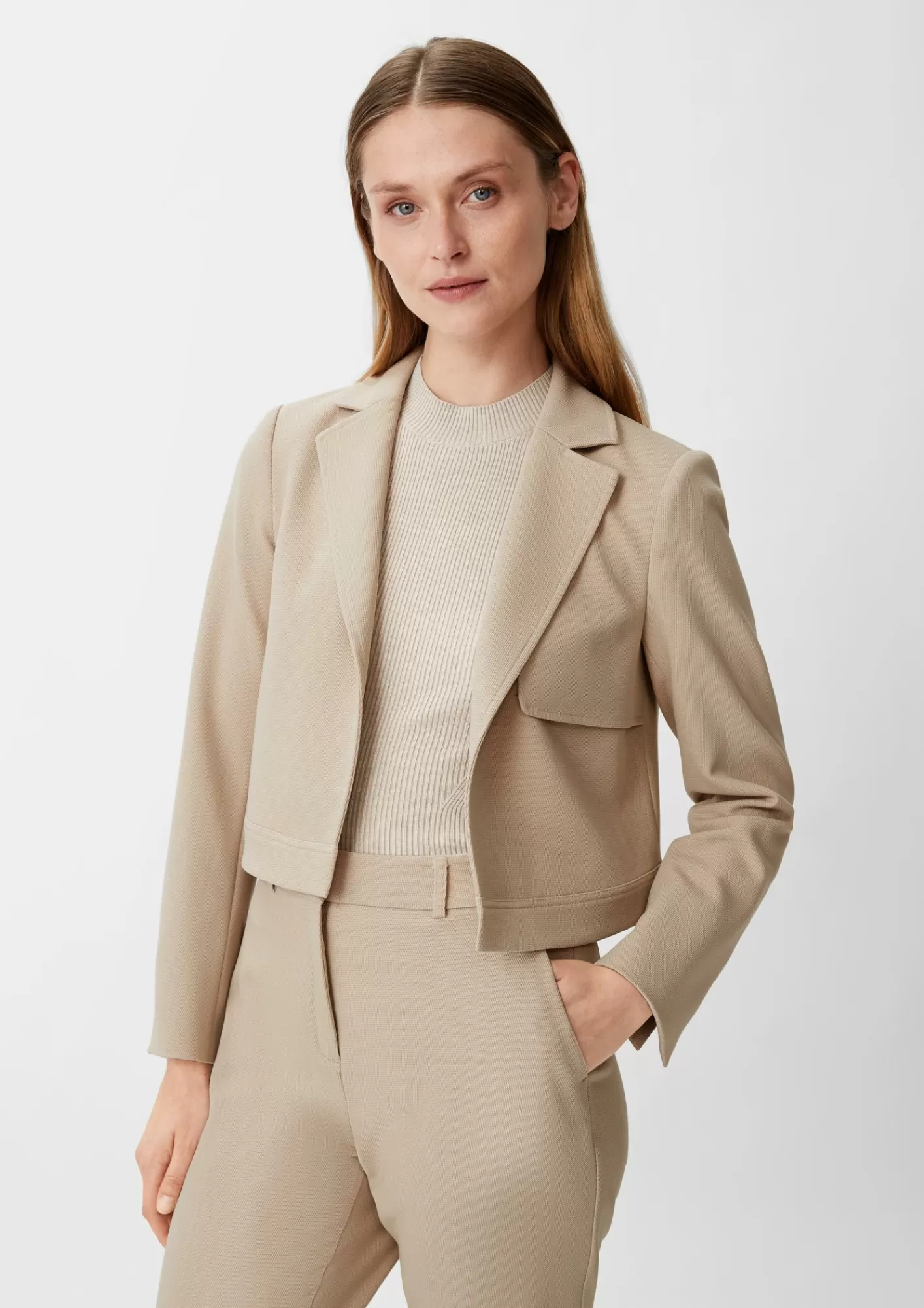 Hot Comma Kurzer Blazer Aus Viskosemix