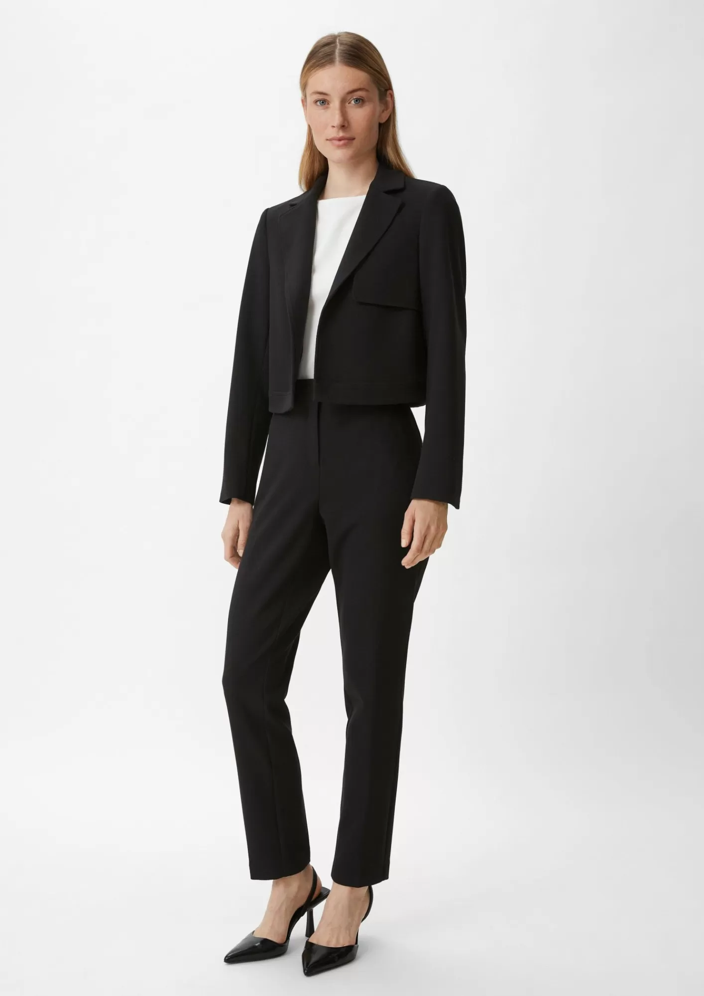 Outlet Comma Kurzer Blazer Aus Viskosemix