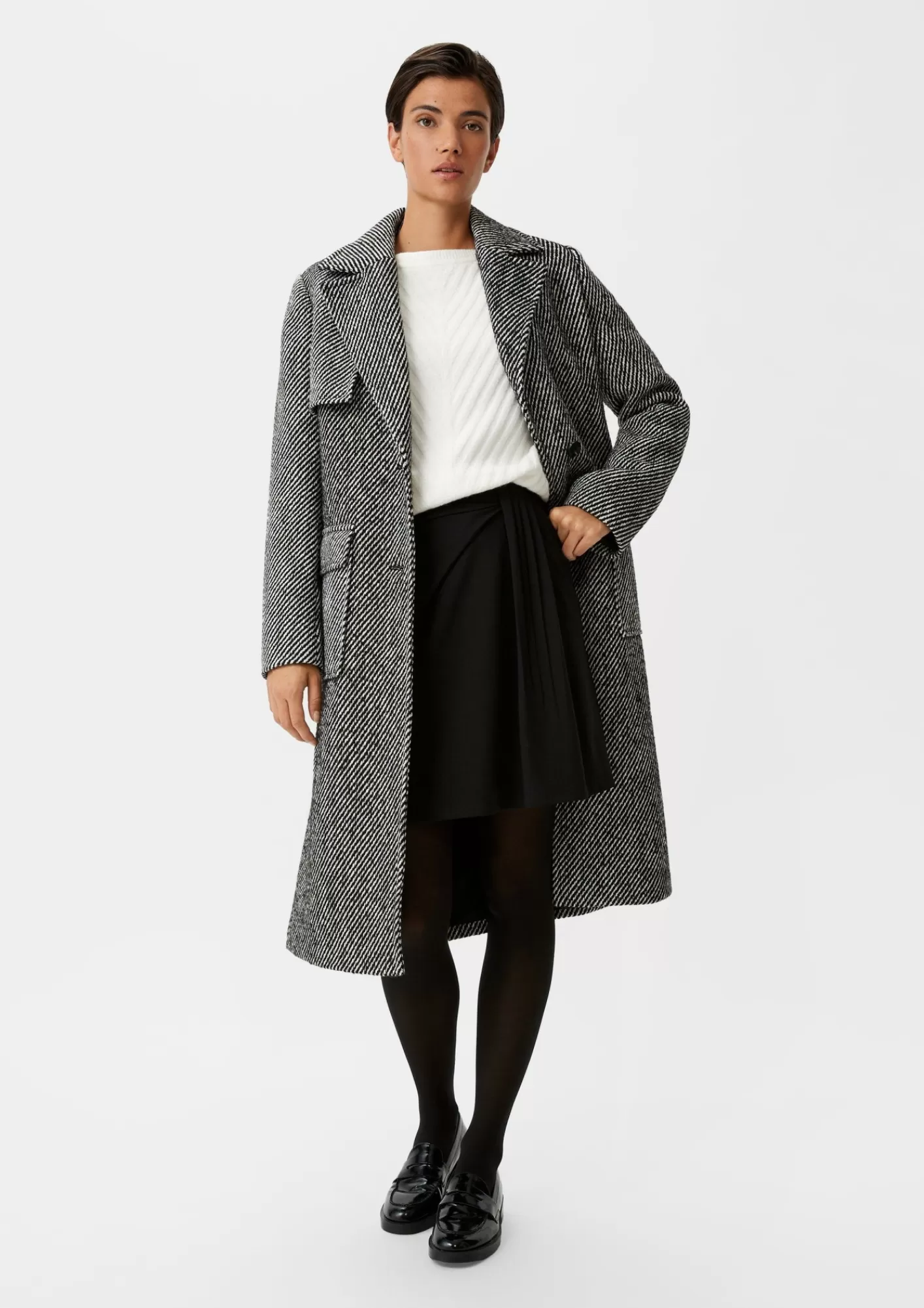 Shop Comma Kurzer Crepe-Rock Mit Raffung