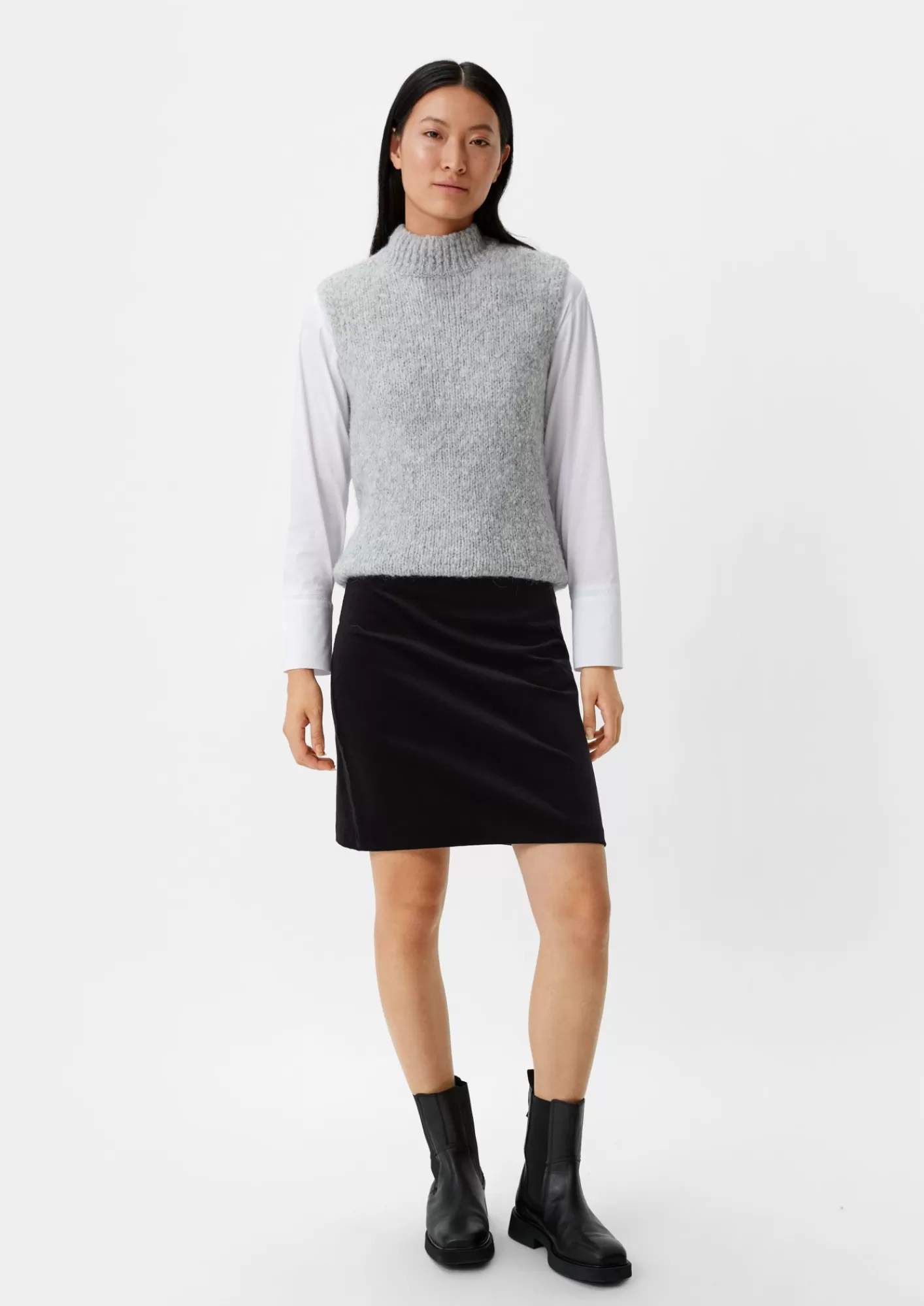 Shop Comma Kurzer Rock Aus Samt