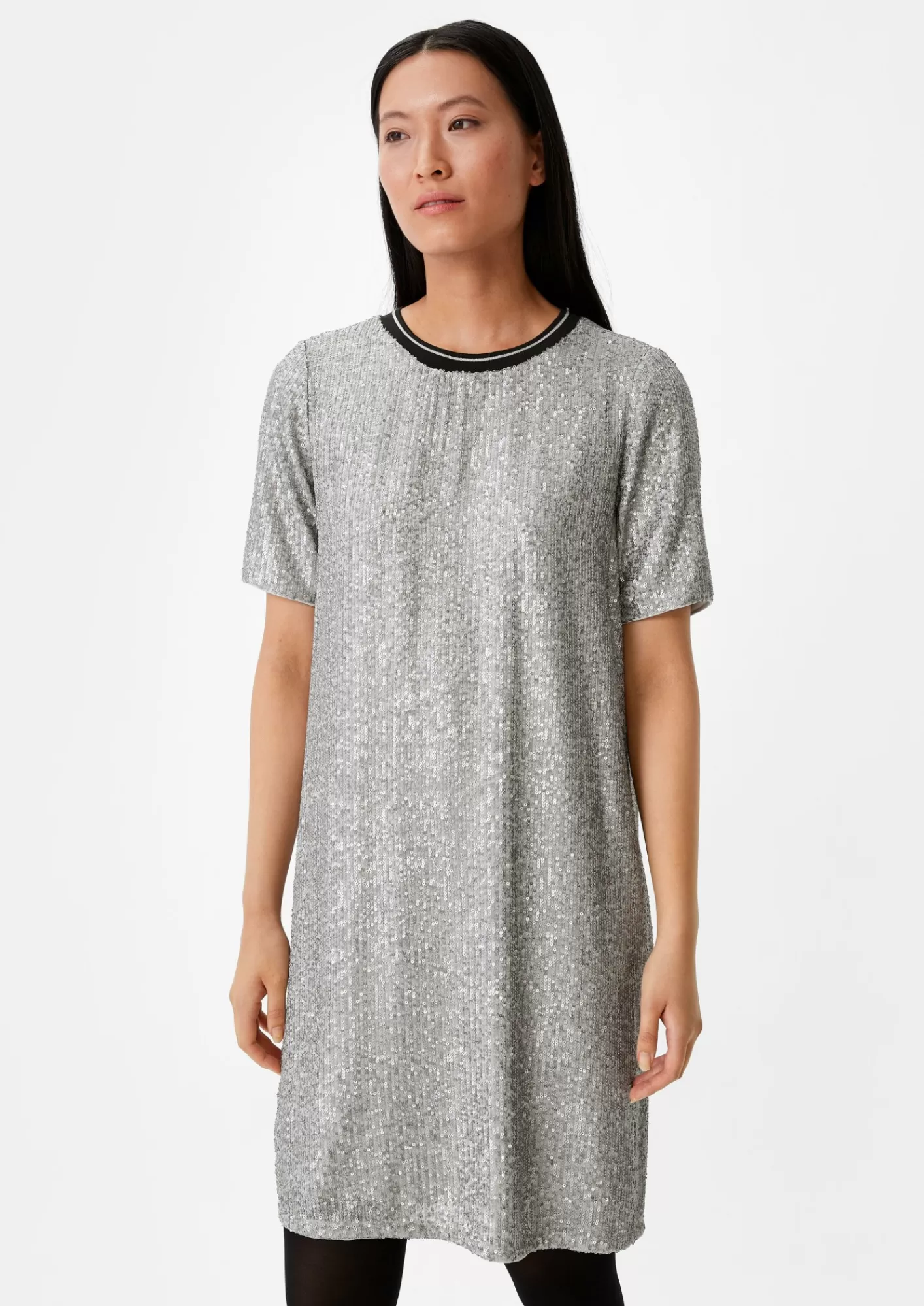 Flash Sale Comma Kurzes Chiffon-Kleid Mit Pailletten