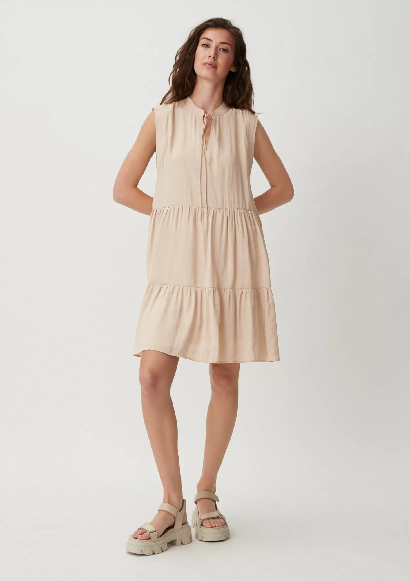 Sale Comma Kurzes Kleid Aus Modalmix
