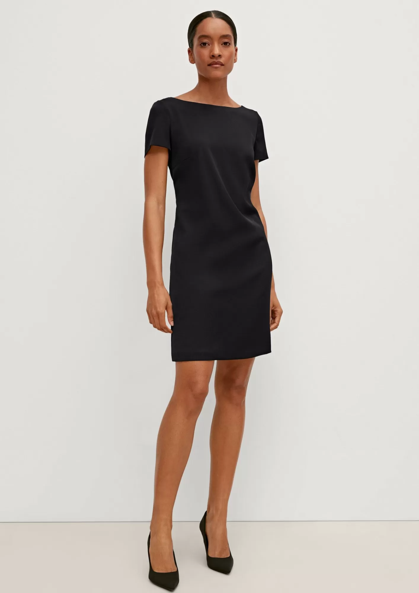 Cheap Comma Kurzes Kleid Mit U-Boot-Ausschnitt