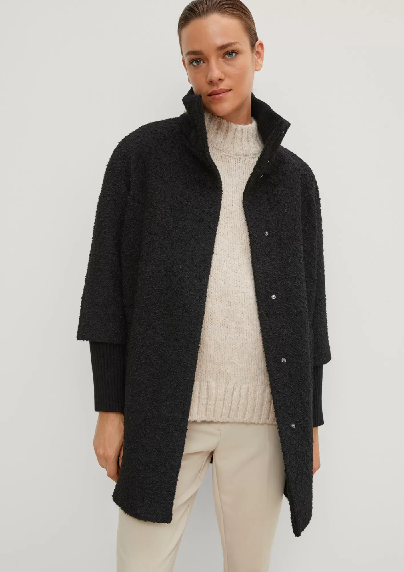 Discount Comma KurzMäntel Aus Boucle