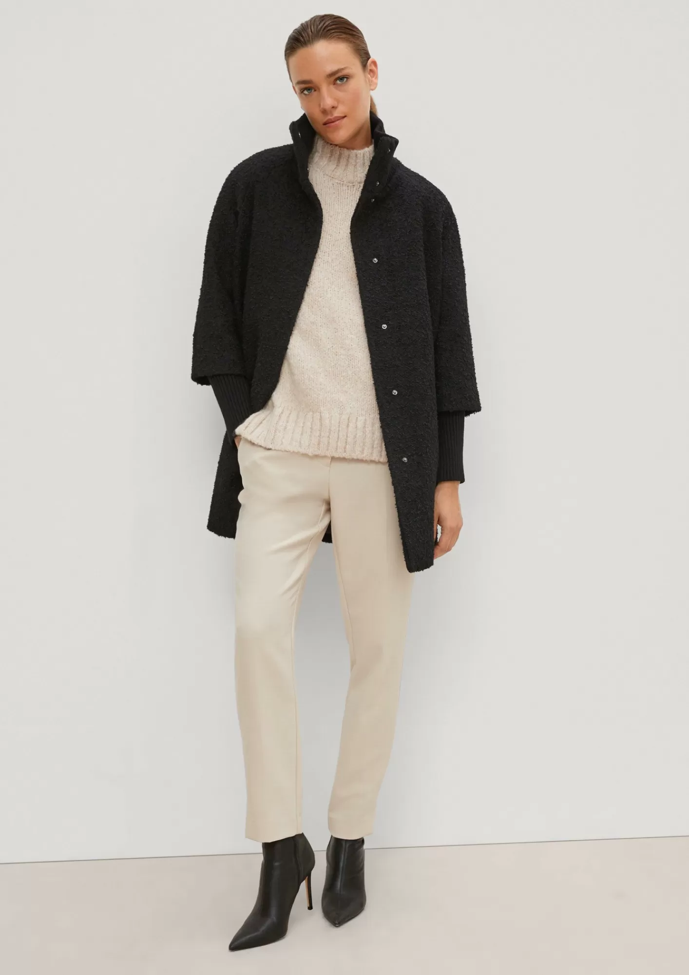 Discount Comma KurzMäntel Aus Boucle