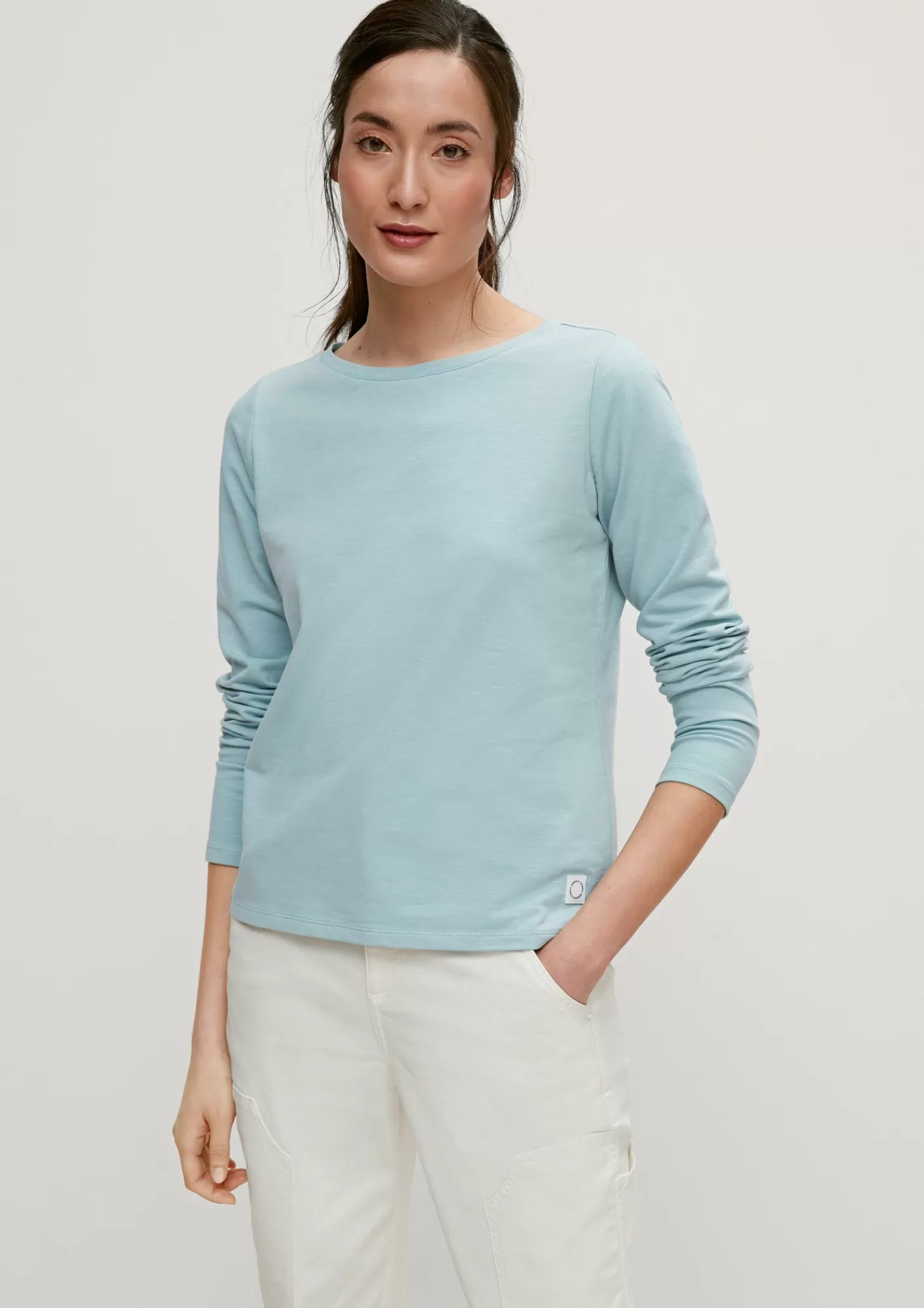 Online Comma Langarmshirt Aus Jersey