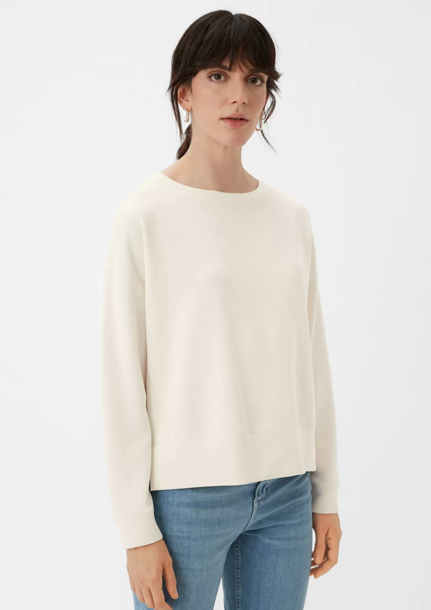 Online Comma Langarmshirt Aus Modalmix