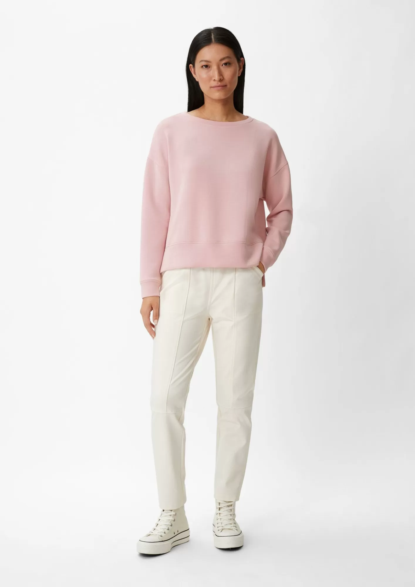 Cheap Comma Langarmshirt Aus Modalmix