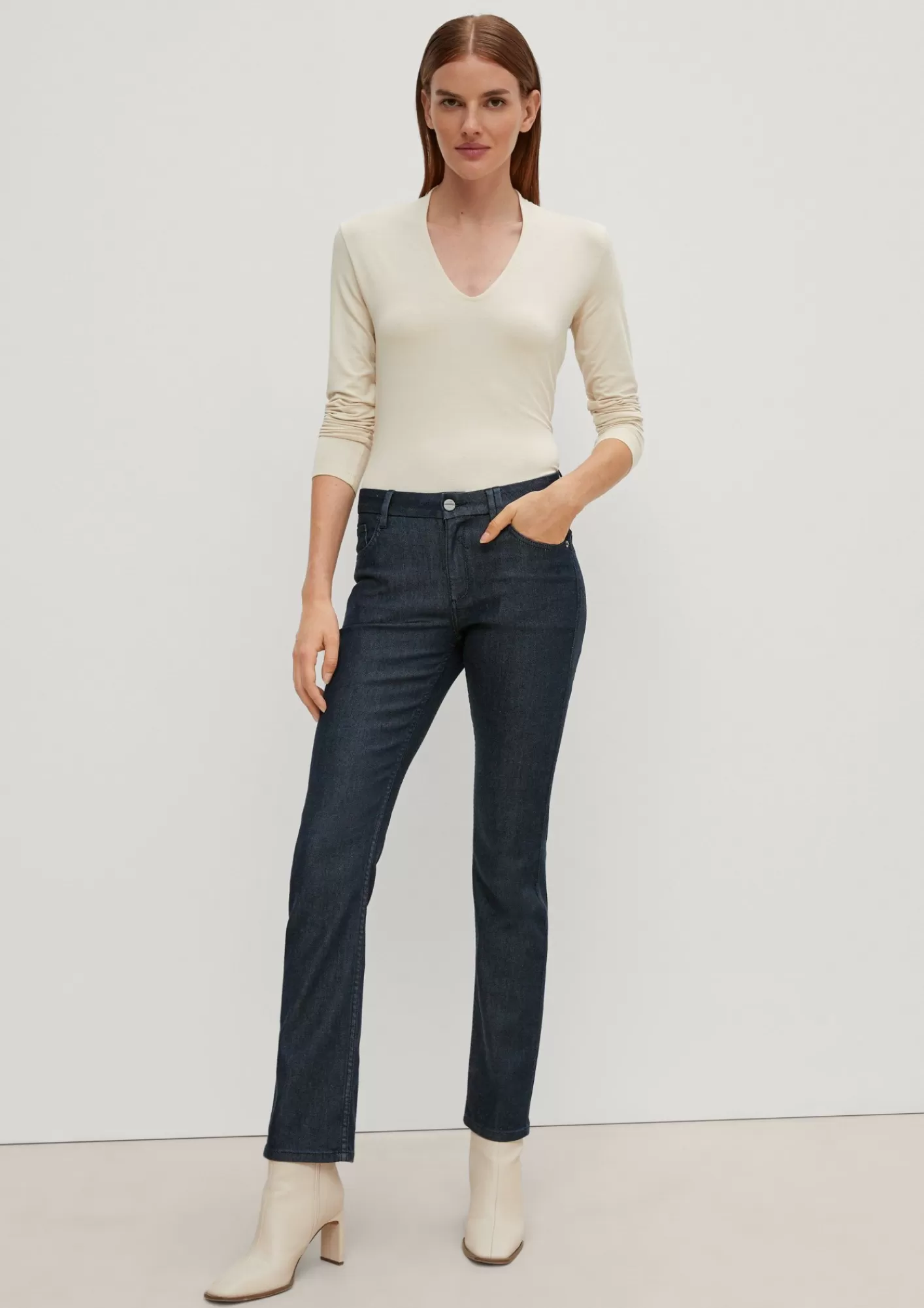 Outlet Comma Langarmshirt Aus Viskosestretch