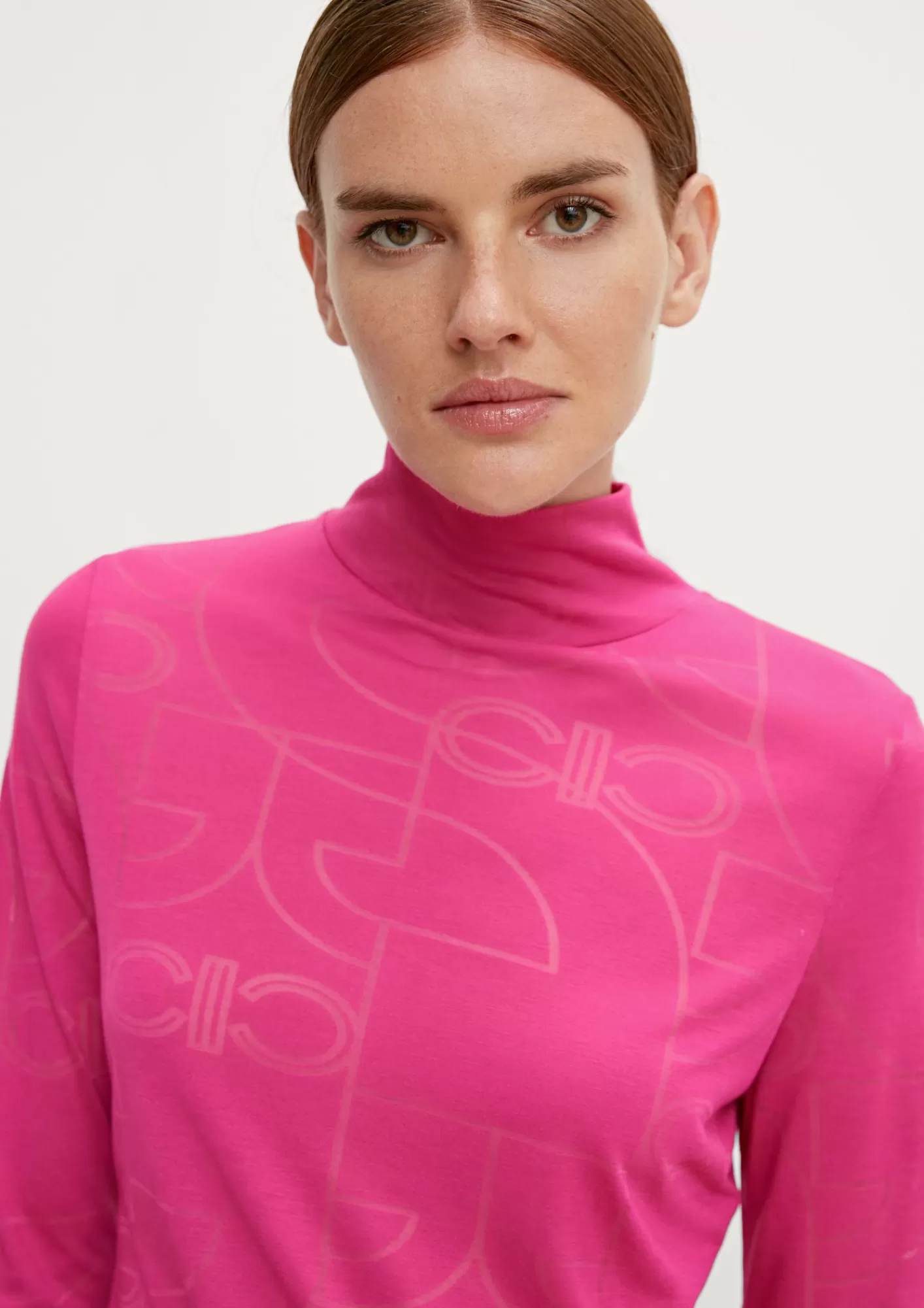 Clearance Comma Langarmshirt Mit Ausbrennermuster