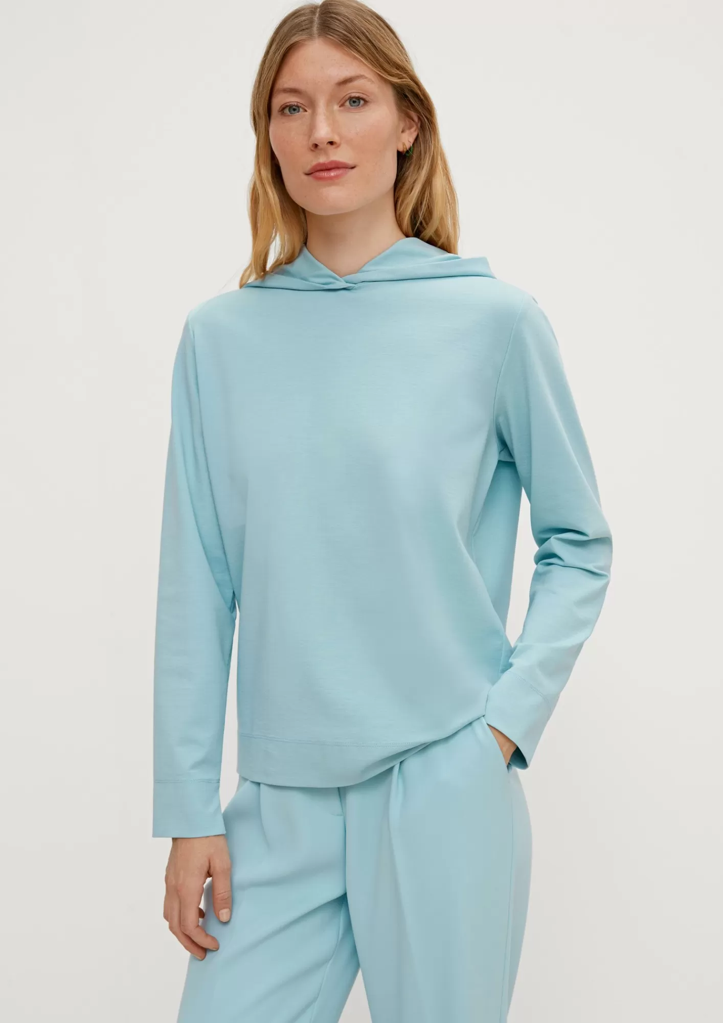Sale Comma Langarmshirt Mit Kapuze